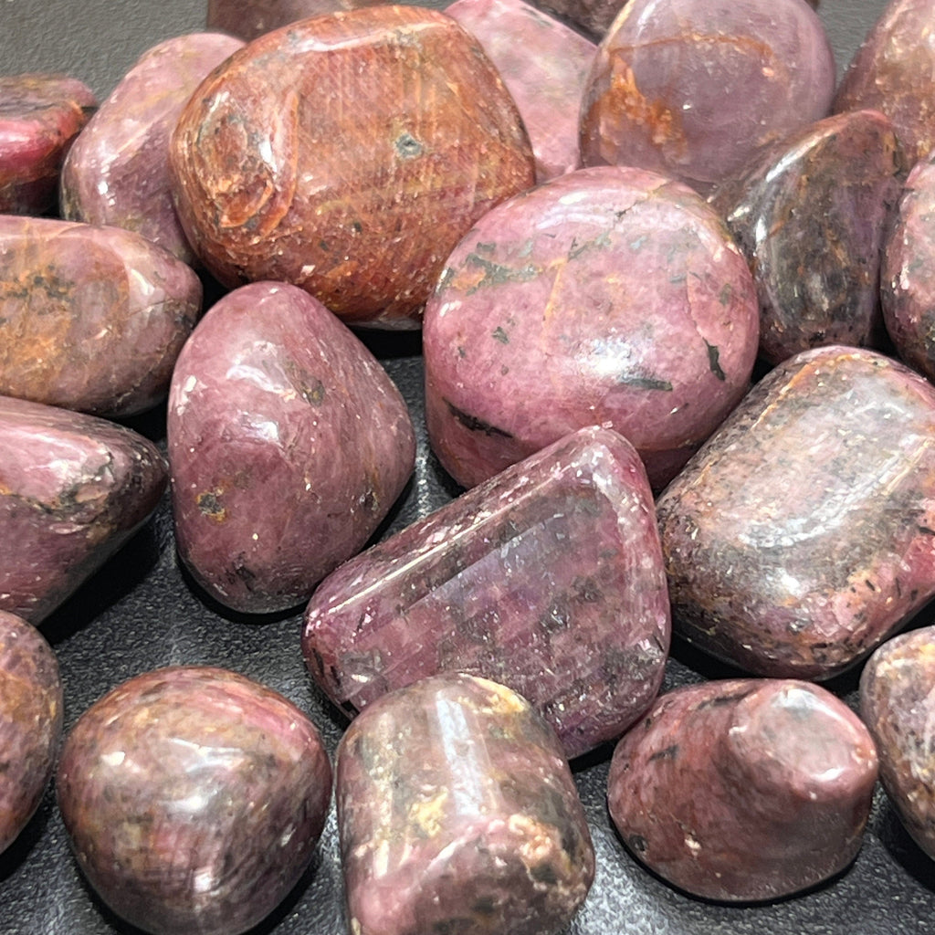 Red Ruby Crystal Tumbled (UV Reactive)(By The Piece Or Pound) Bulk Wholesale Gemstone Decor Supply Amazing Crystals
