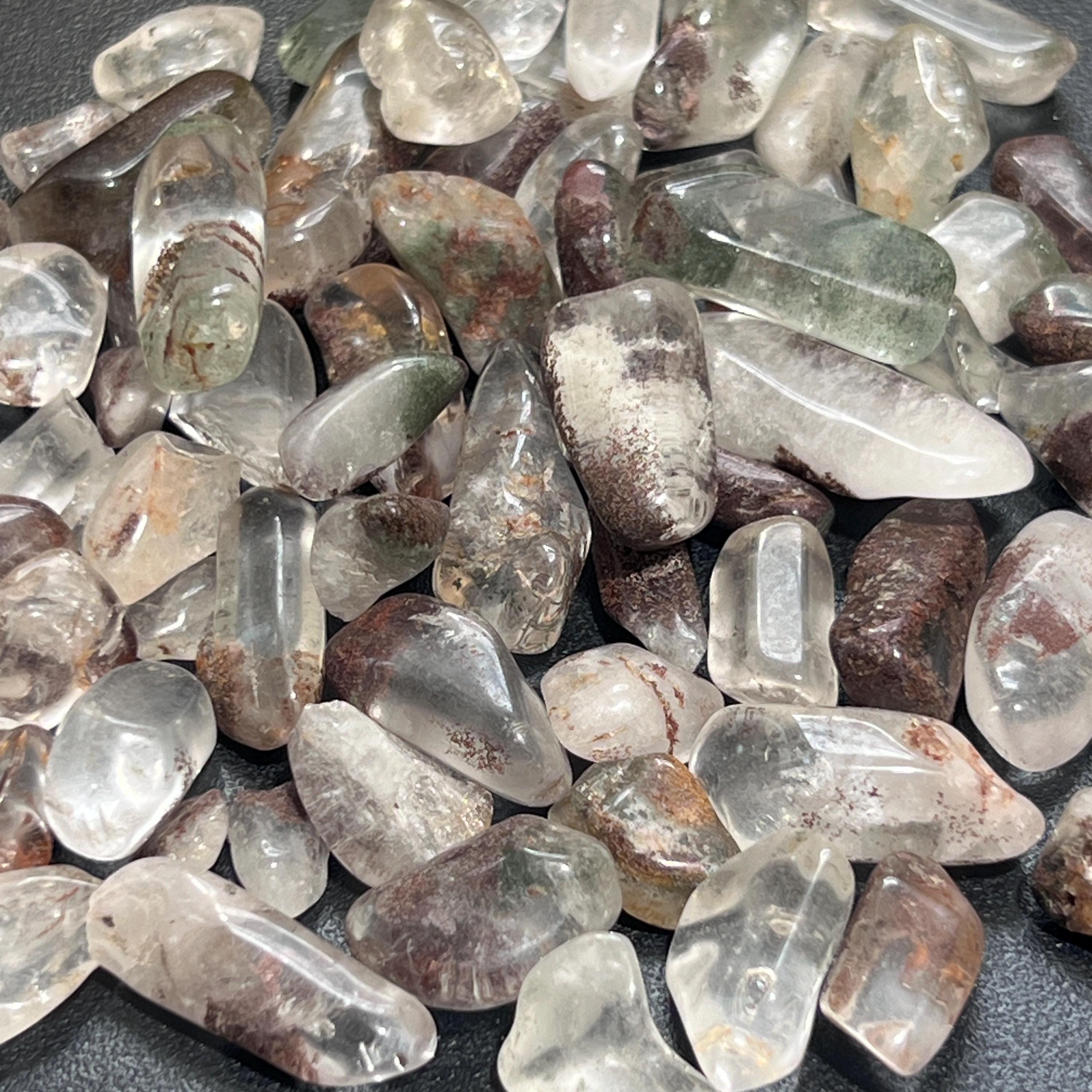 Garden Quartz Crystal (Mystical Lodolite) Small Tumbled Stones (By The Ounce Or Pound) Wholesale Amazing Crystals