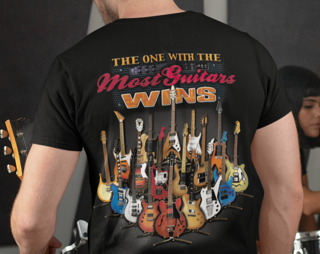 Most Guitars Wins Graphic Tee Taboo