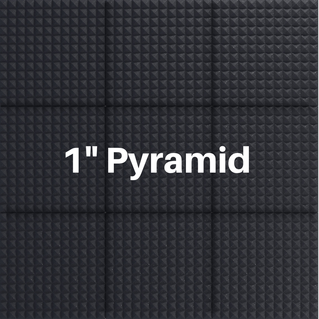 1 Inch Acoustic Foam Pyramid Style Panels - 13 Color Options SoundAssured