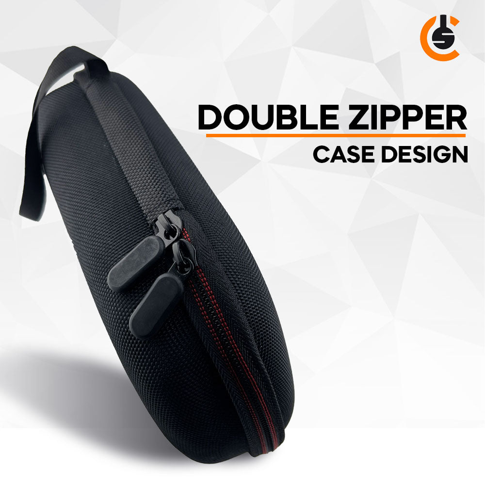 CentralSound EVA Hard Zippered Headphones Protective Carrying Case - Black CentralSound