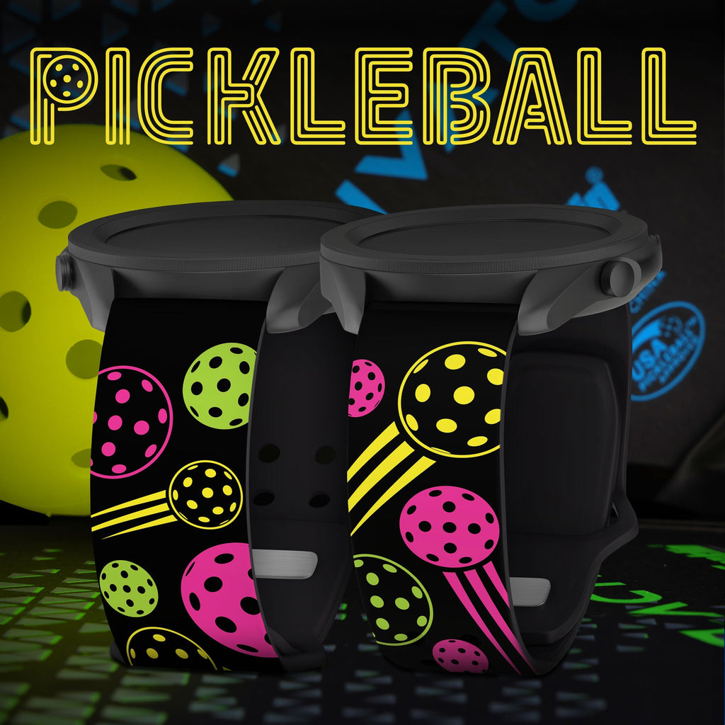 Pickleball HD  Watchband for Samsung, Garmin, Fossil, and More Affinity Bands
