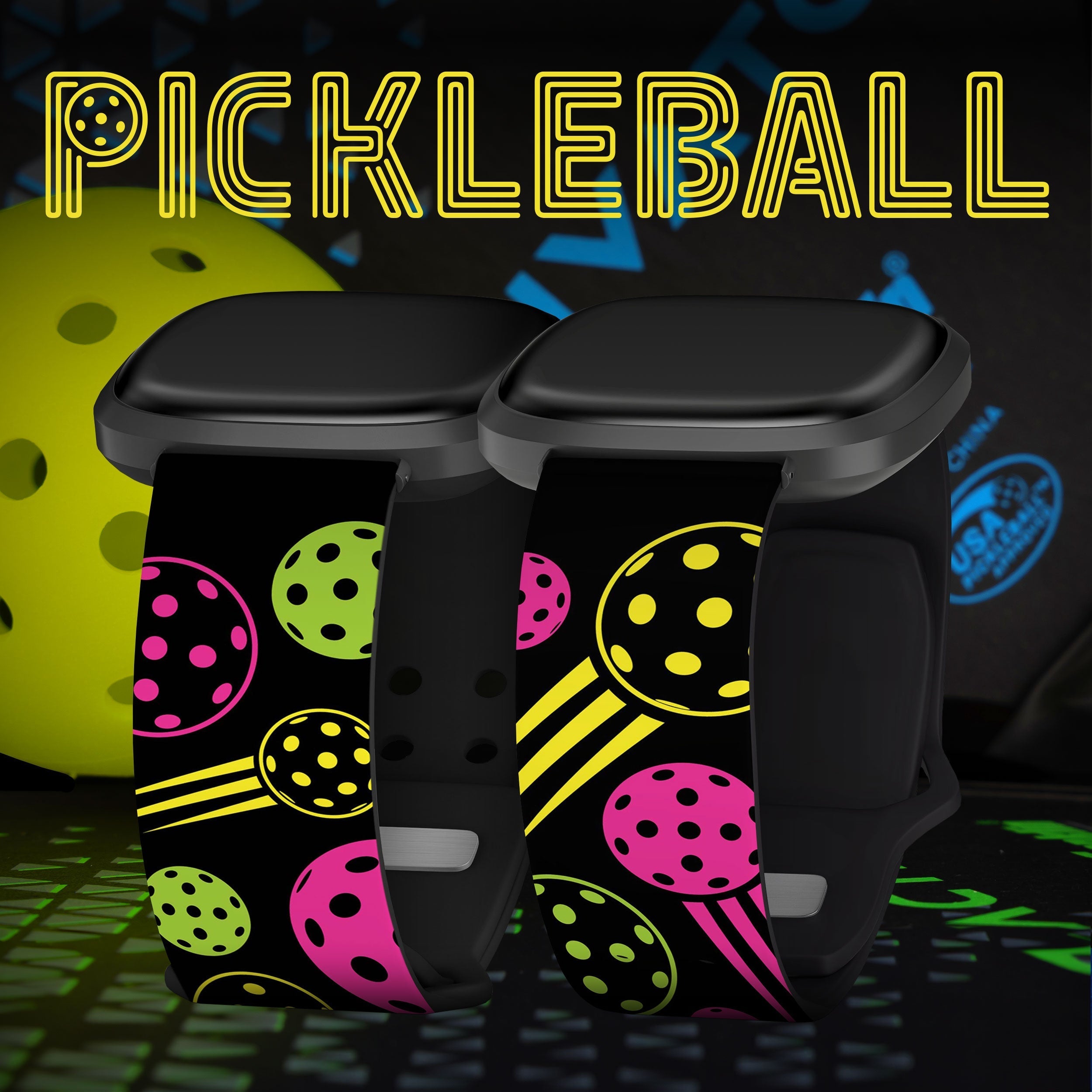 Pickleball HD Fitbit Versa 3 & Sense 1 Watch Band Affinity Bands