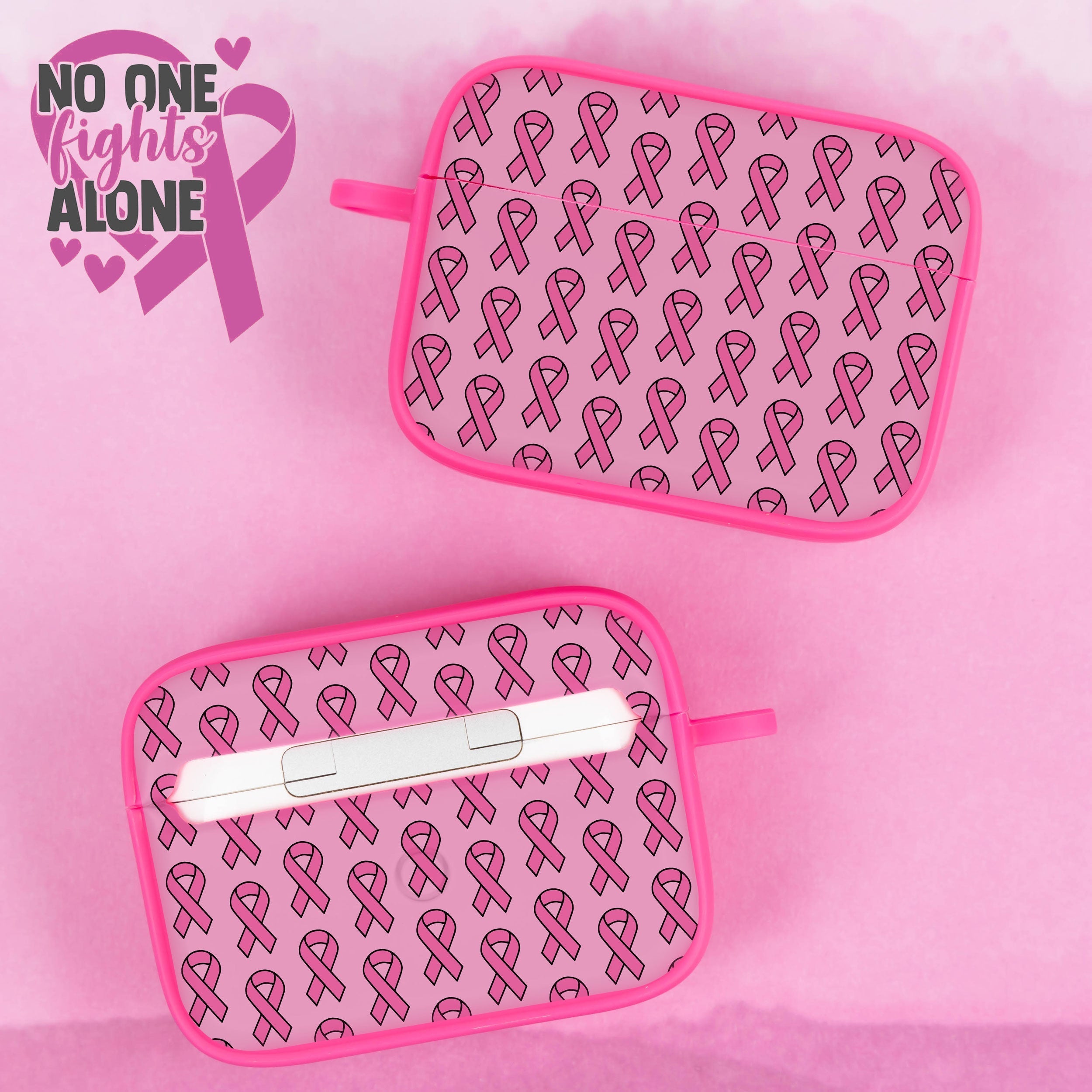 Breast Cancer Awareness HDX Apple AirPods Pro 1 & 2 Case Cover Affinity Bands