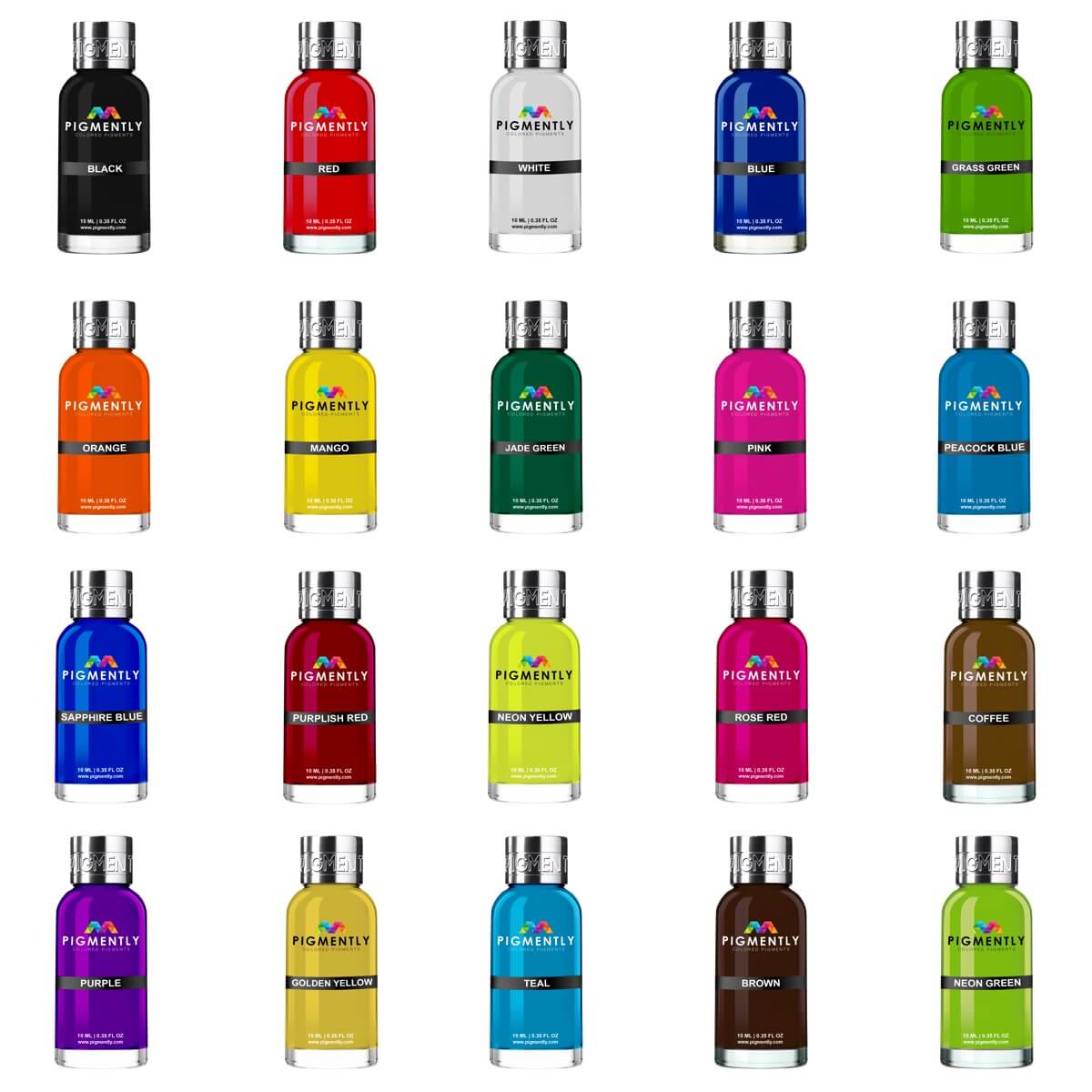 20-Color Bundle of Epoxy Resin Dyes UltraClear Epoxy