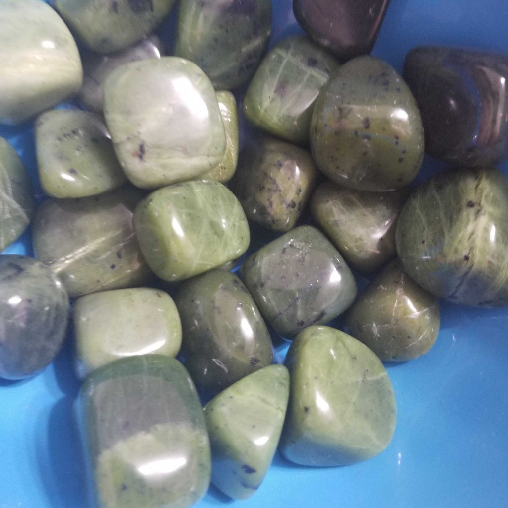 Nephrite Jade Tumbled Stones - Healing, Dream Recall, Love & Serenity High Ho Gems and Crystals