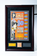 Limited Edition SIGNED David Byrd Poster Frame with Piece of 1969 Woodstock Stage and Original Ticket Peace Of Stage LLC
