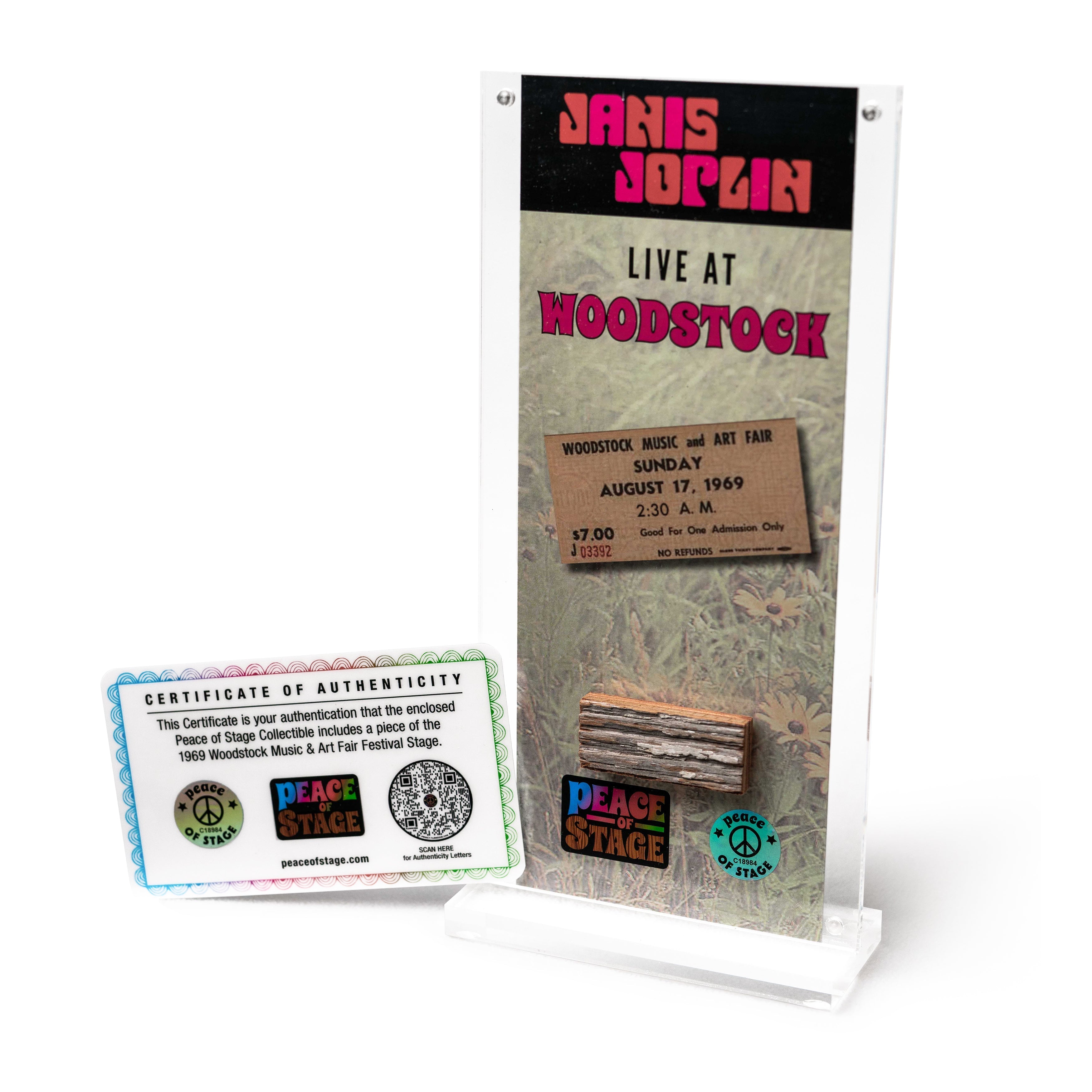 Woodstock Stage Artist Acrylic Frame Peace Of Stage LLC