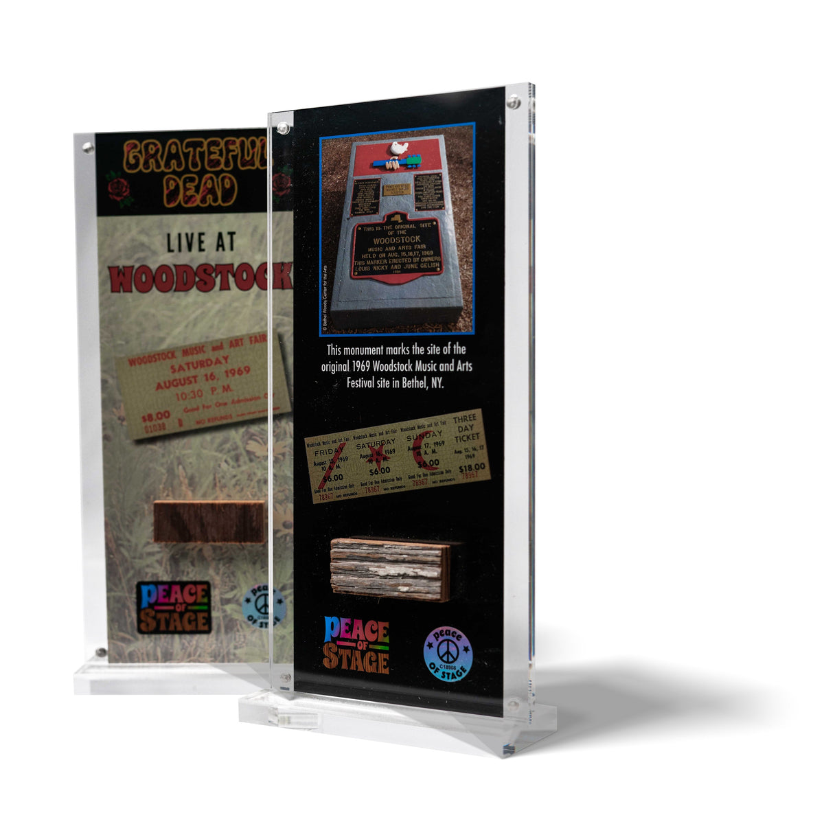 Woodstock Stage Artist Acrylic Frame Peace Of Stage LLC