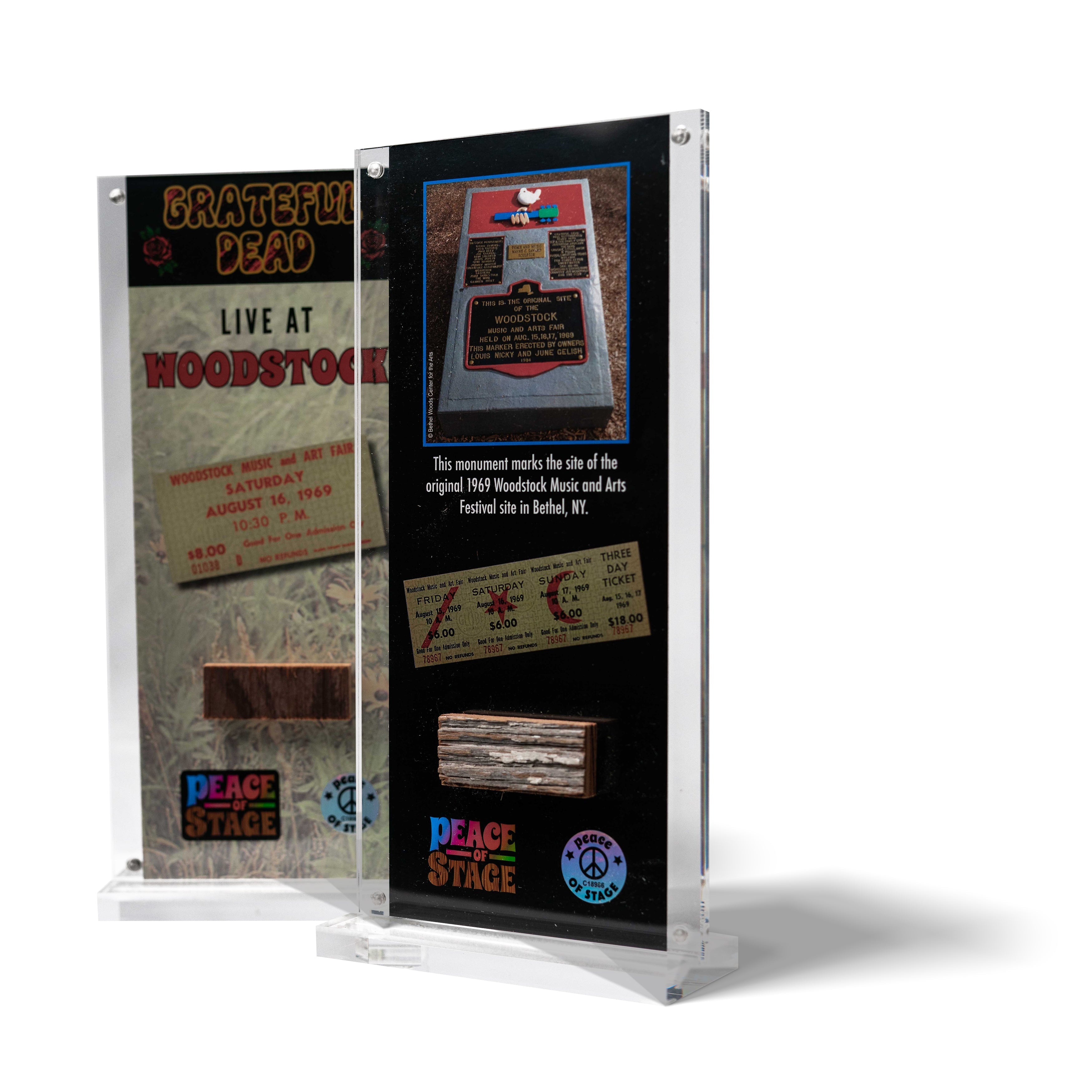 Woodstock Stage Artist Acrylic Frame Peace Of Stage LLC