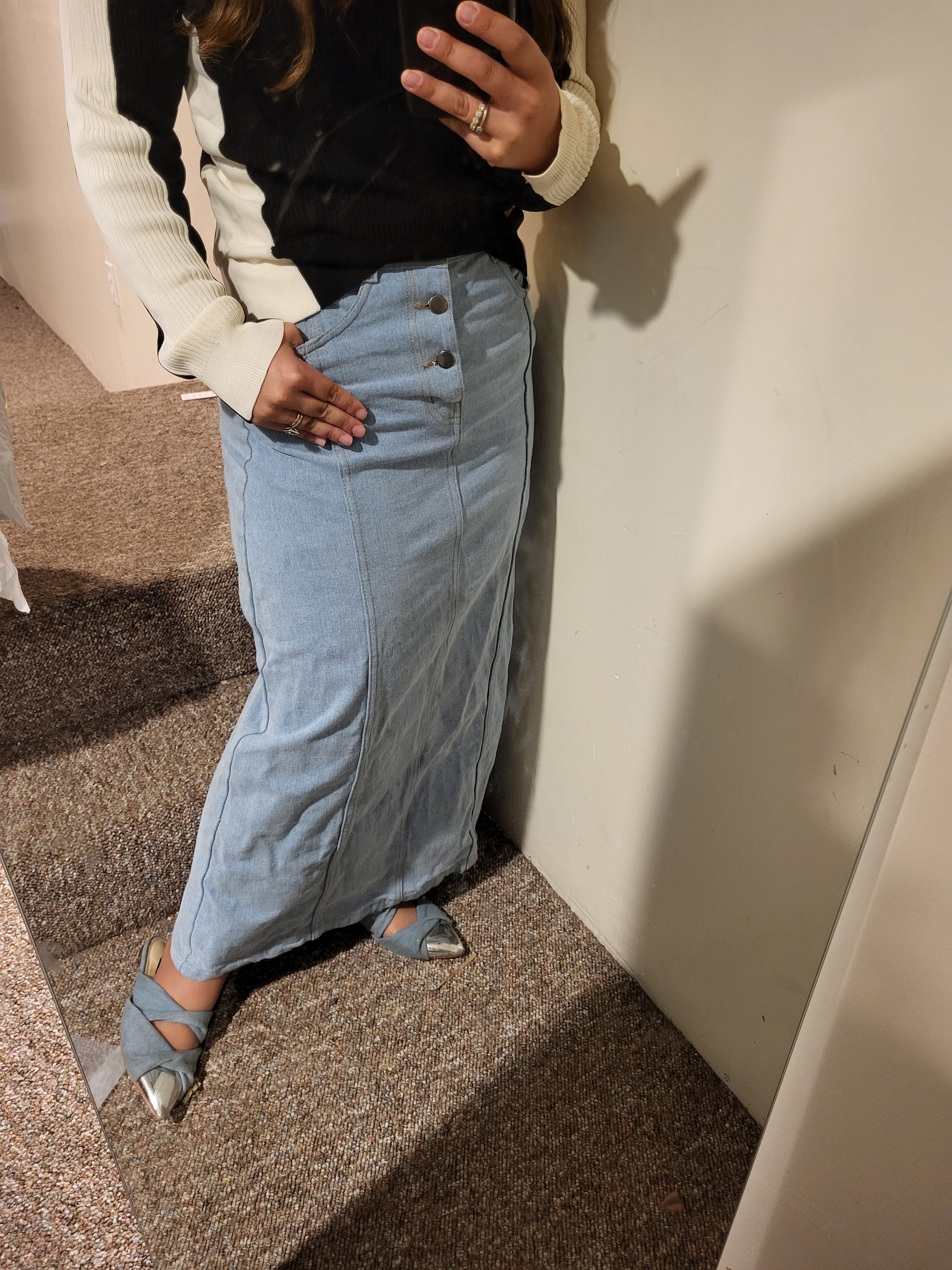 LONG DENIM A SKIRT profile-nyc