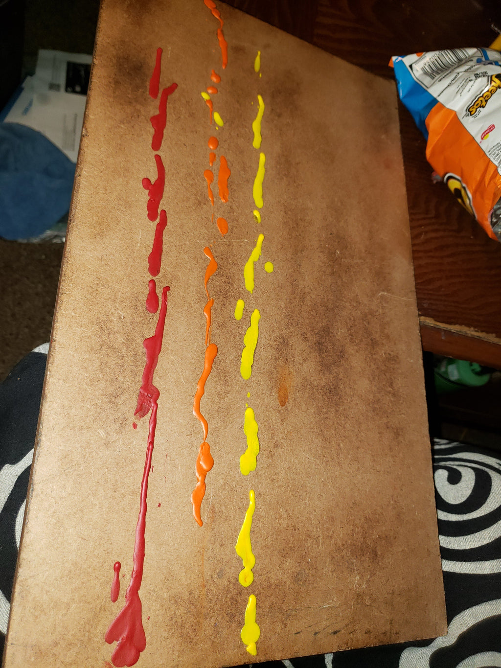 Rainbow Drip 🌈 Acrylic painting on wood by A.D.M. MindFreakArtistry