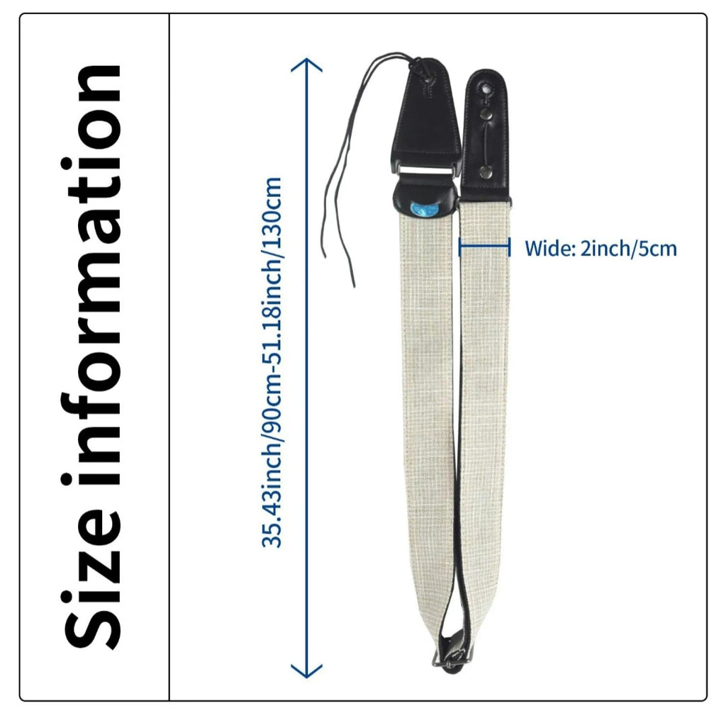 Guitar Strap with 2 picks and storage