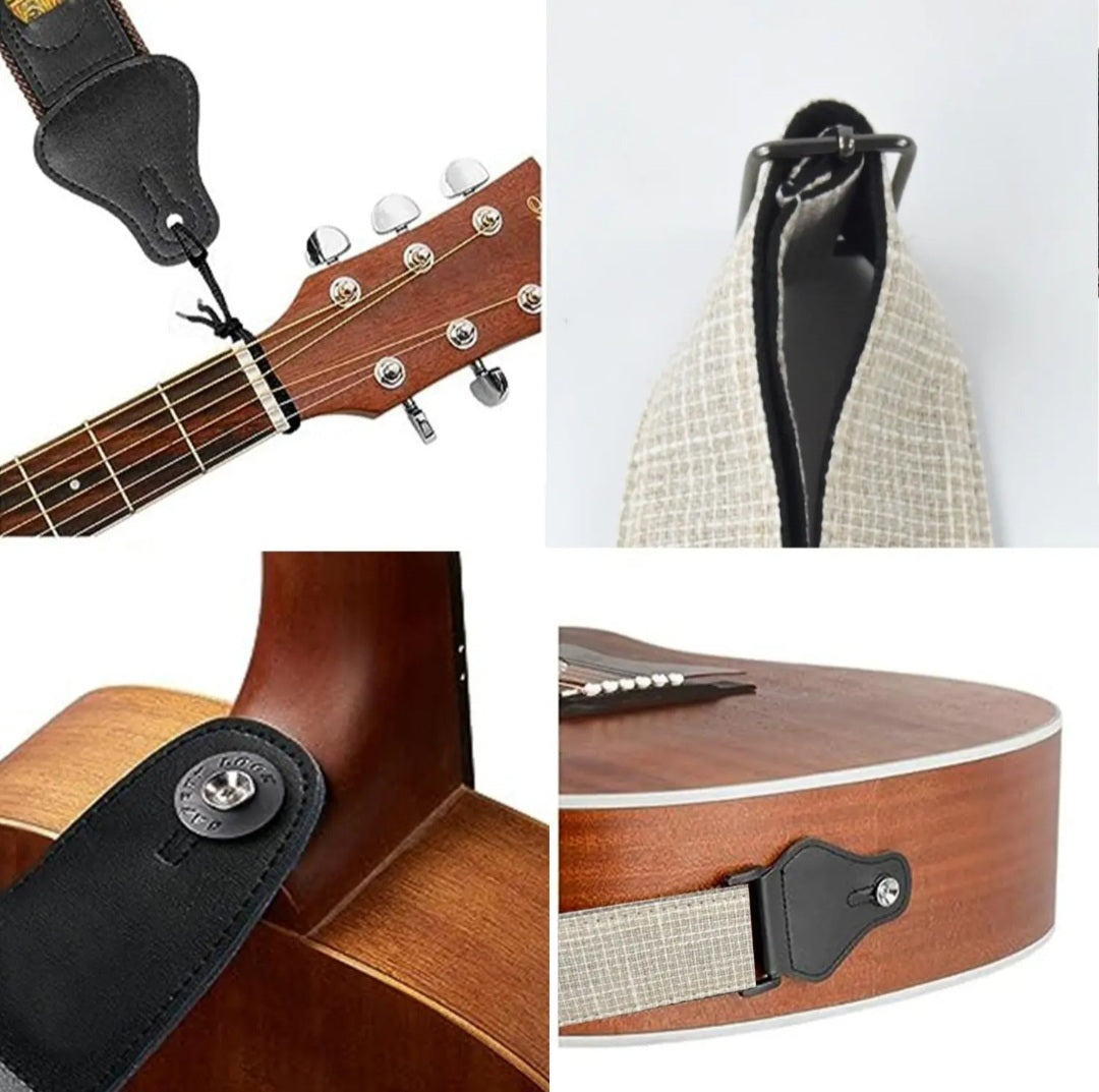 Guitar Strap with 2 picks and storage