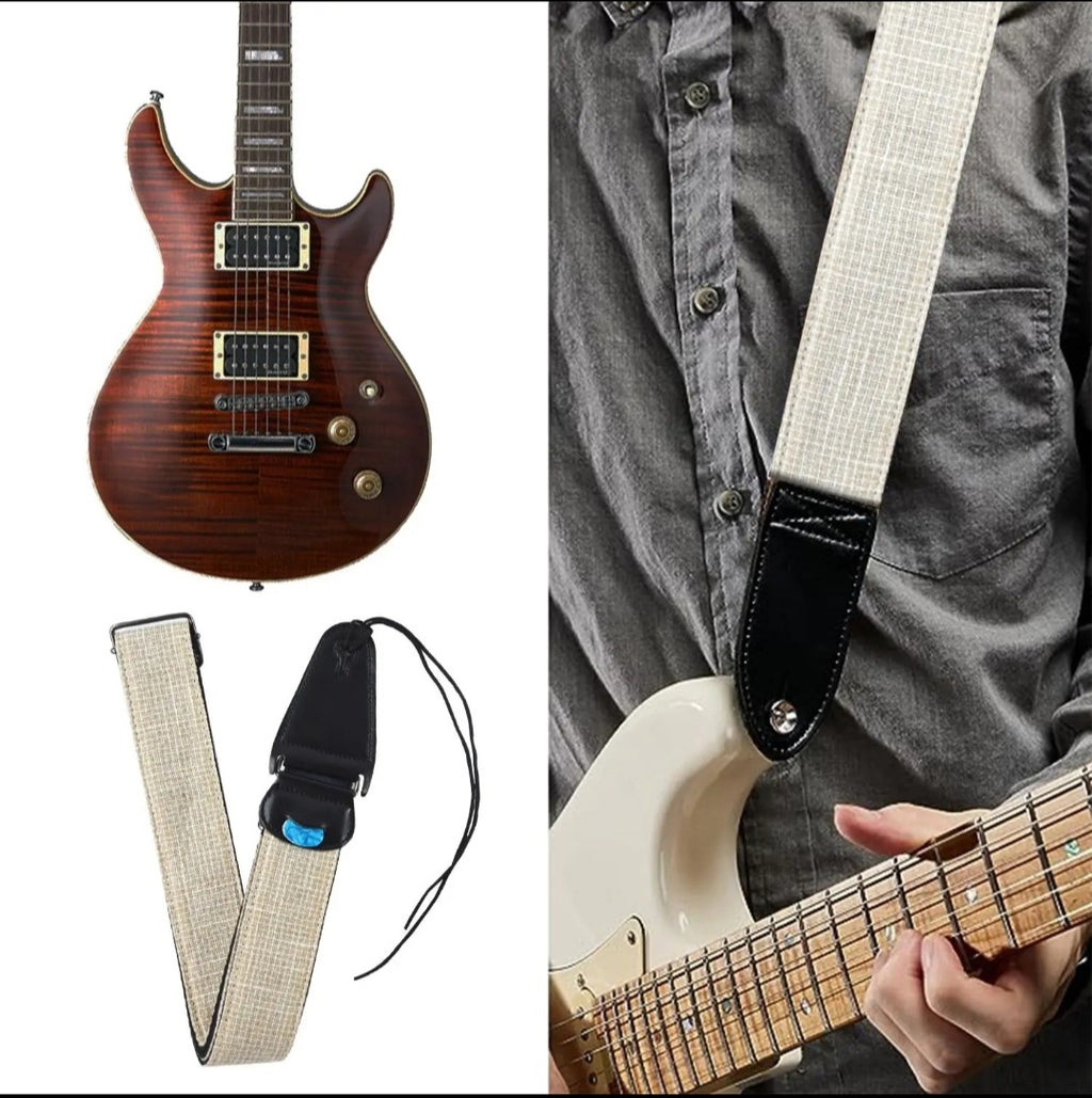 Guitar Strap with 2 picks and storage