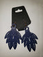 Blue Carved Earrings - Wooden (MFA)