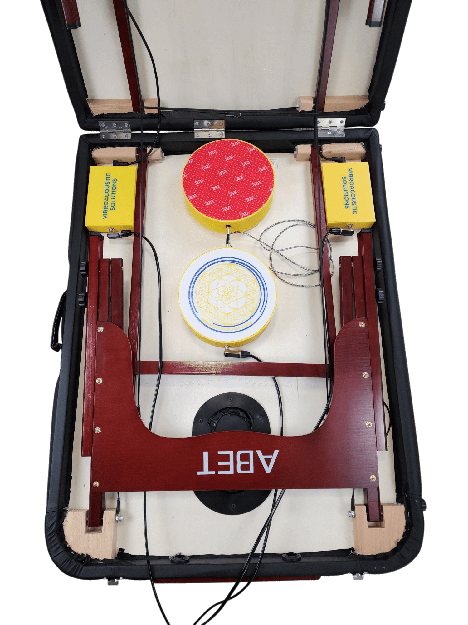 Vibroacoustic Therapy Massage Table Attachments with custom Amplifier Bundle Vibroacoustic Solutions