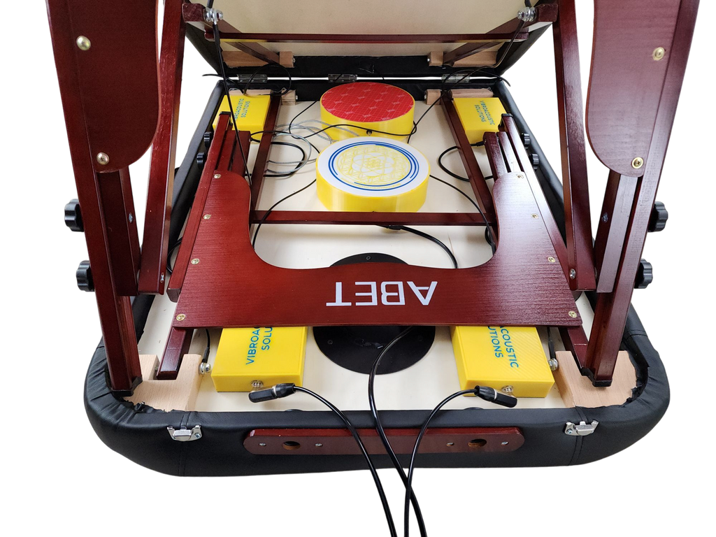 Vibroacoustic Therapy Massage Table Attachments with custom Amplifier Bundle Vibroacoustic Solutions