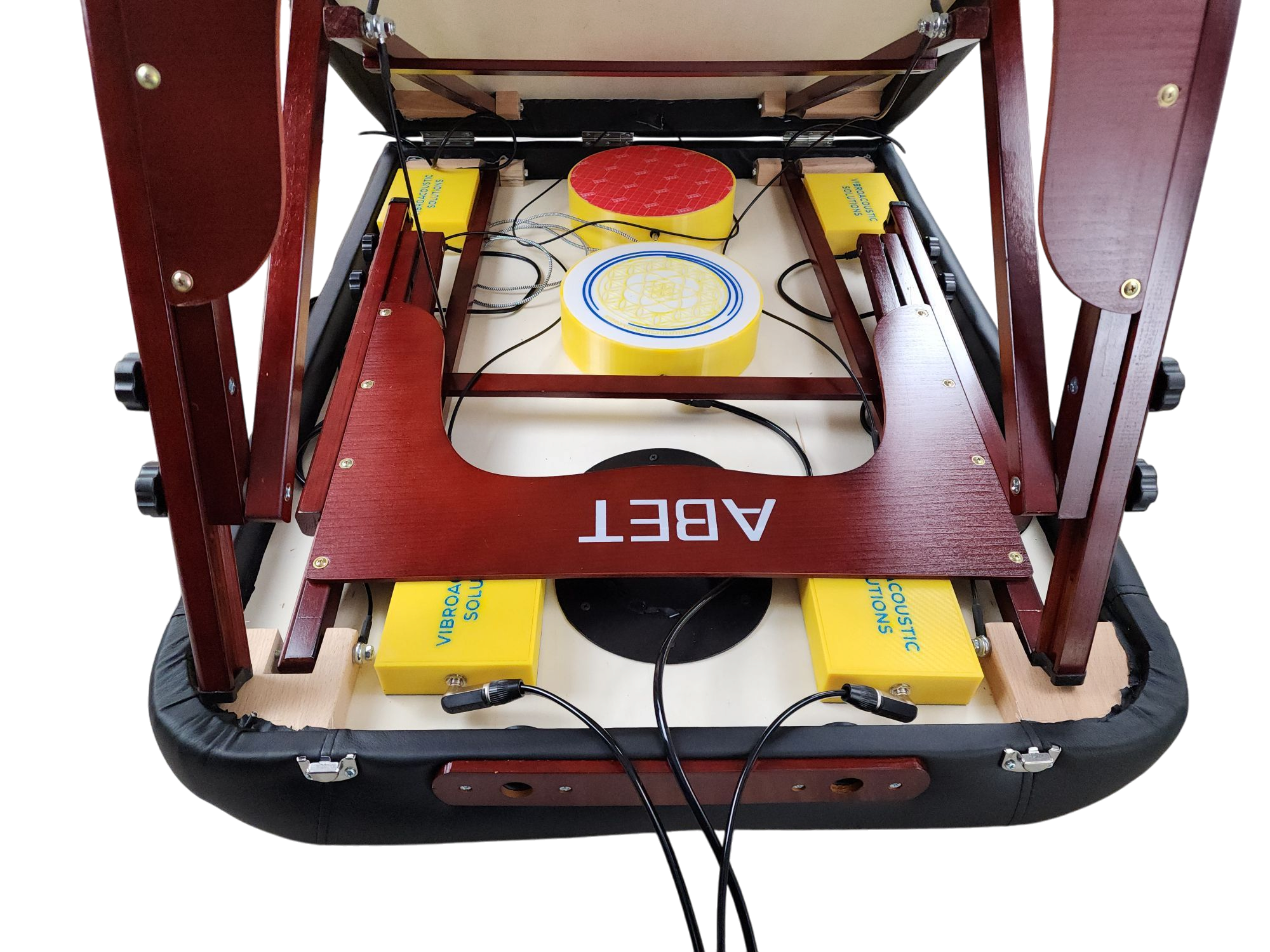 Vibroacoustic Therapy Massage Table Attachments with custom Amplifier Bundle Vibroacoustic Solutions