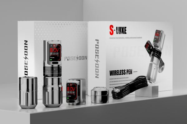 POSEIDON-S-LUXE DUAL POWER TATTOO PEN SET – WIRELESS FREEDOM MEETS WIRED PRECISION INKSOULSUPPLY.COM