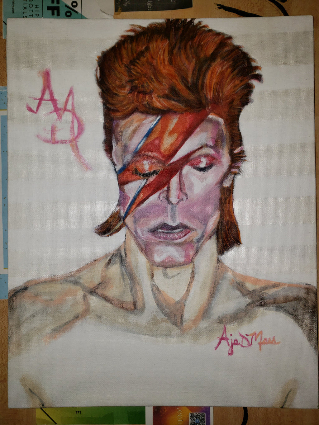 Aladdin Sane - David Bowie painting by A.D.M. MindFreakArtistry