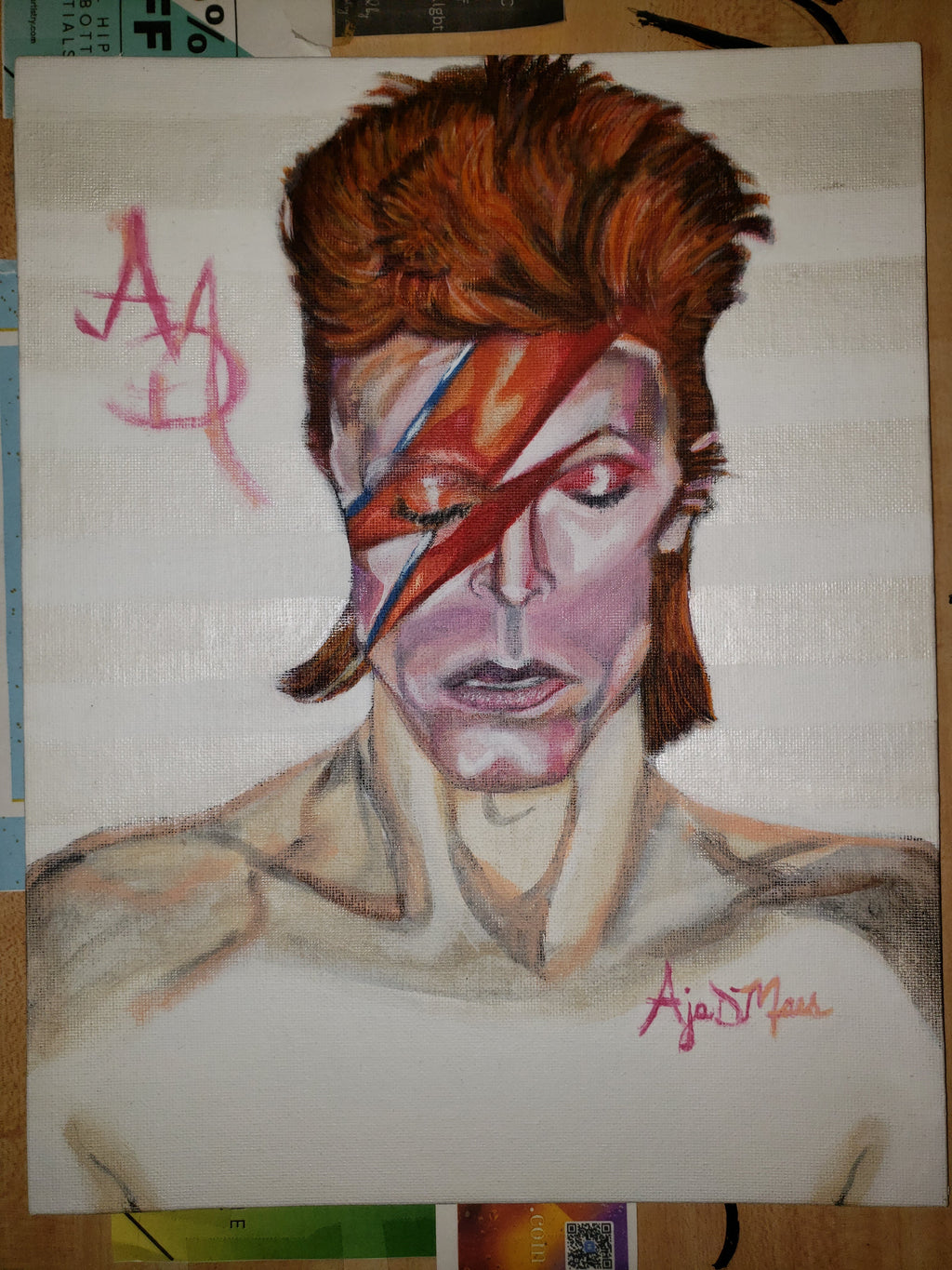 Aladdin Sane - David Bowie painting by A.D.M. MindFreakArtistry