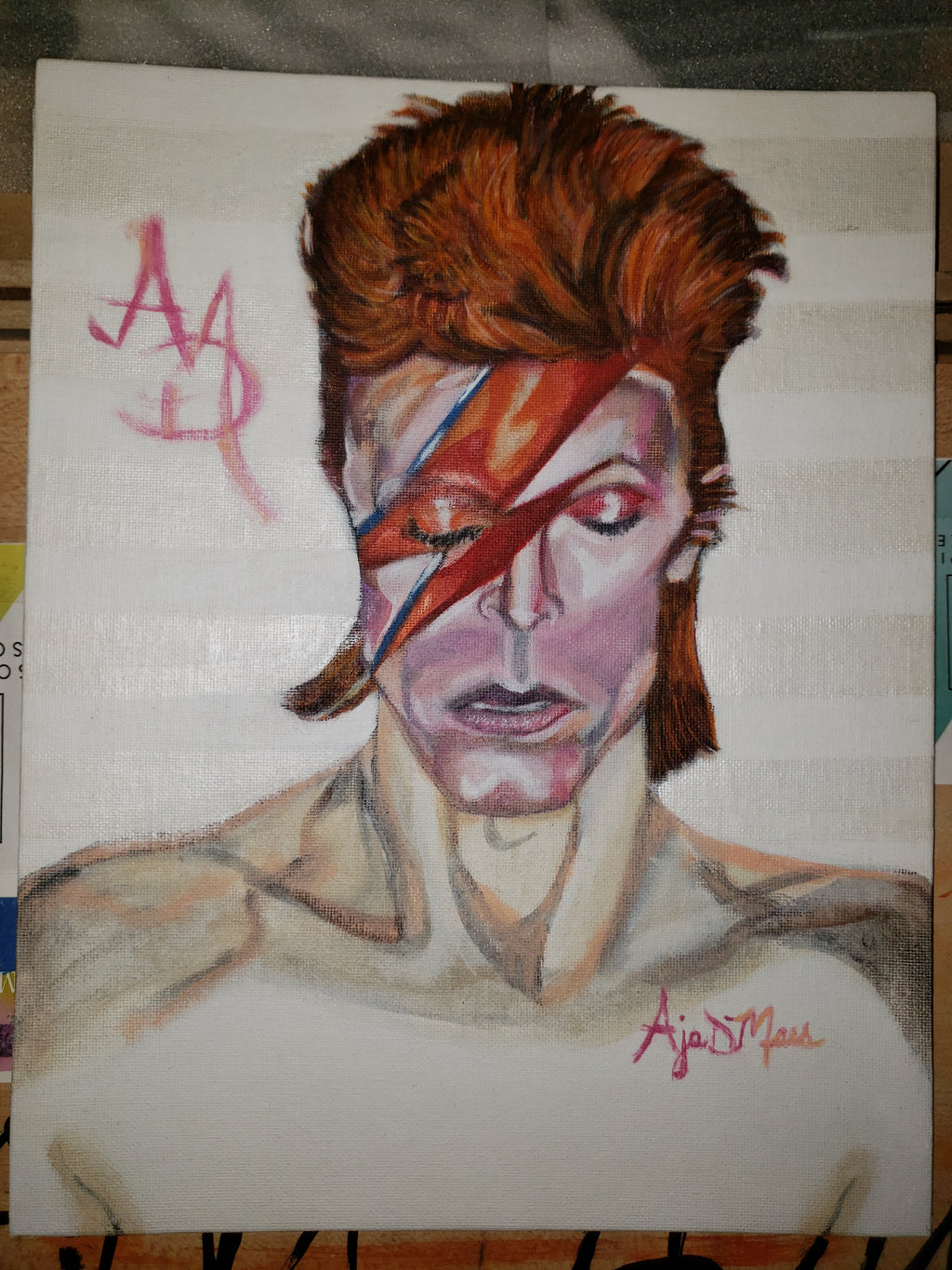 Aladdin Sane - David Bowie painting by A.D.M. MindFreakArtistry