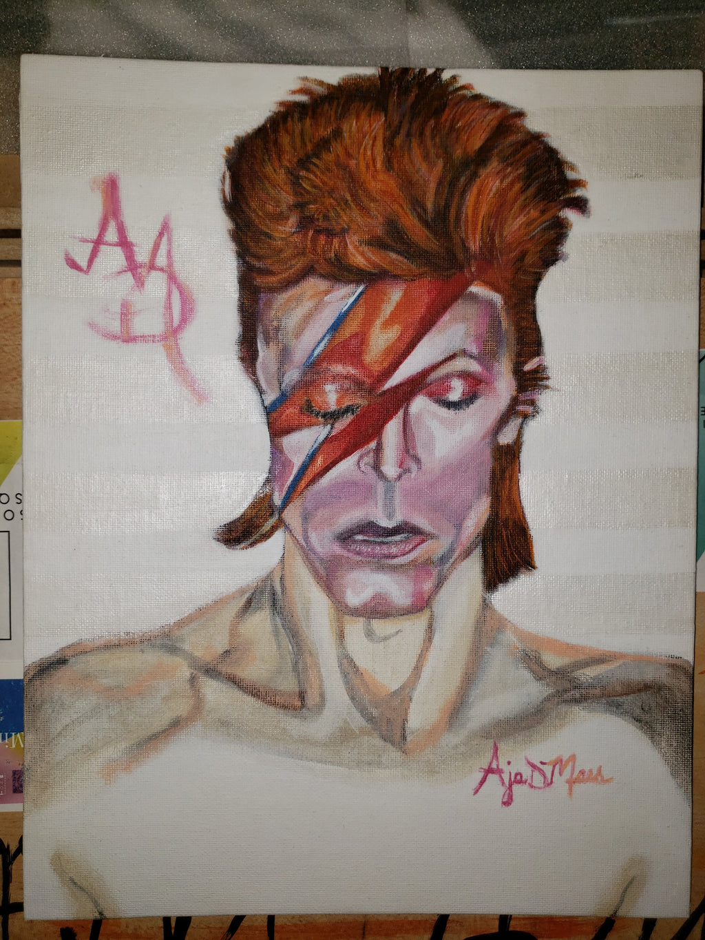 Aladdin Sane - David Bowie painting by A.D.M. MindFreakArtistry