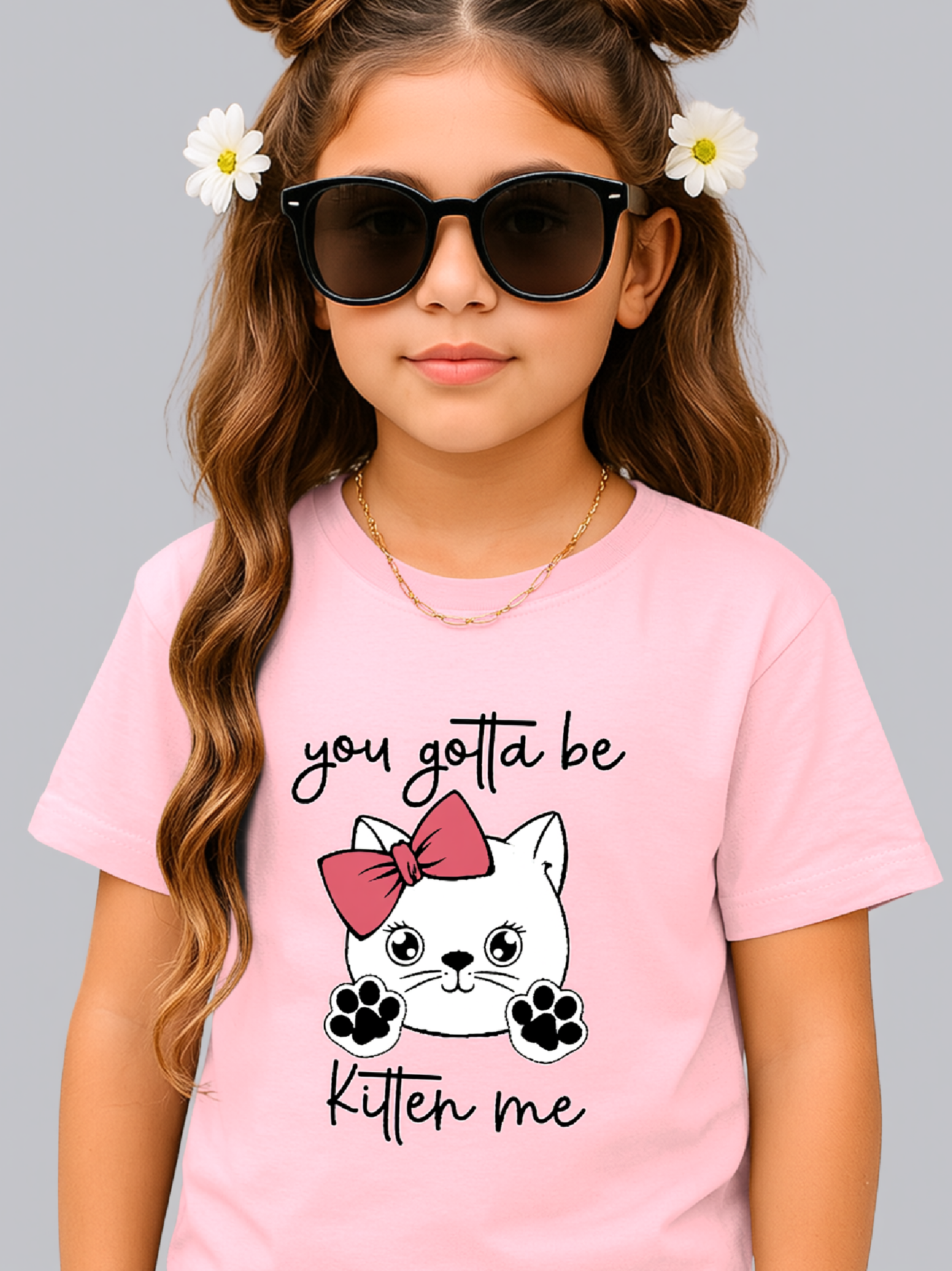 Girls You Gotta Be Kitten Me Cat Short Sleeve T-Shirt NicholesGifts
