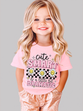 Toddler Girls Cute Smart and a Little Bit Dramatic Short Sleeve T-Shirt NicholesGifts