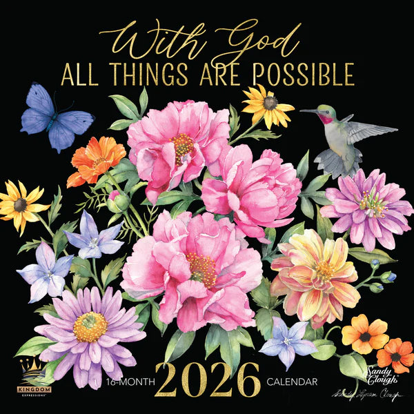 2026 With God all Things are Possible Wall Calendar | FashionMojos.com FashionMojos.com