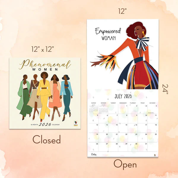 2026 Phenomenal Women Calendar | Afrocentric Inspirational Calendar FashionMojos.com