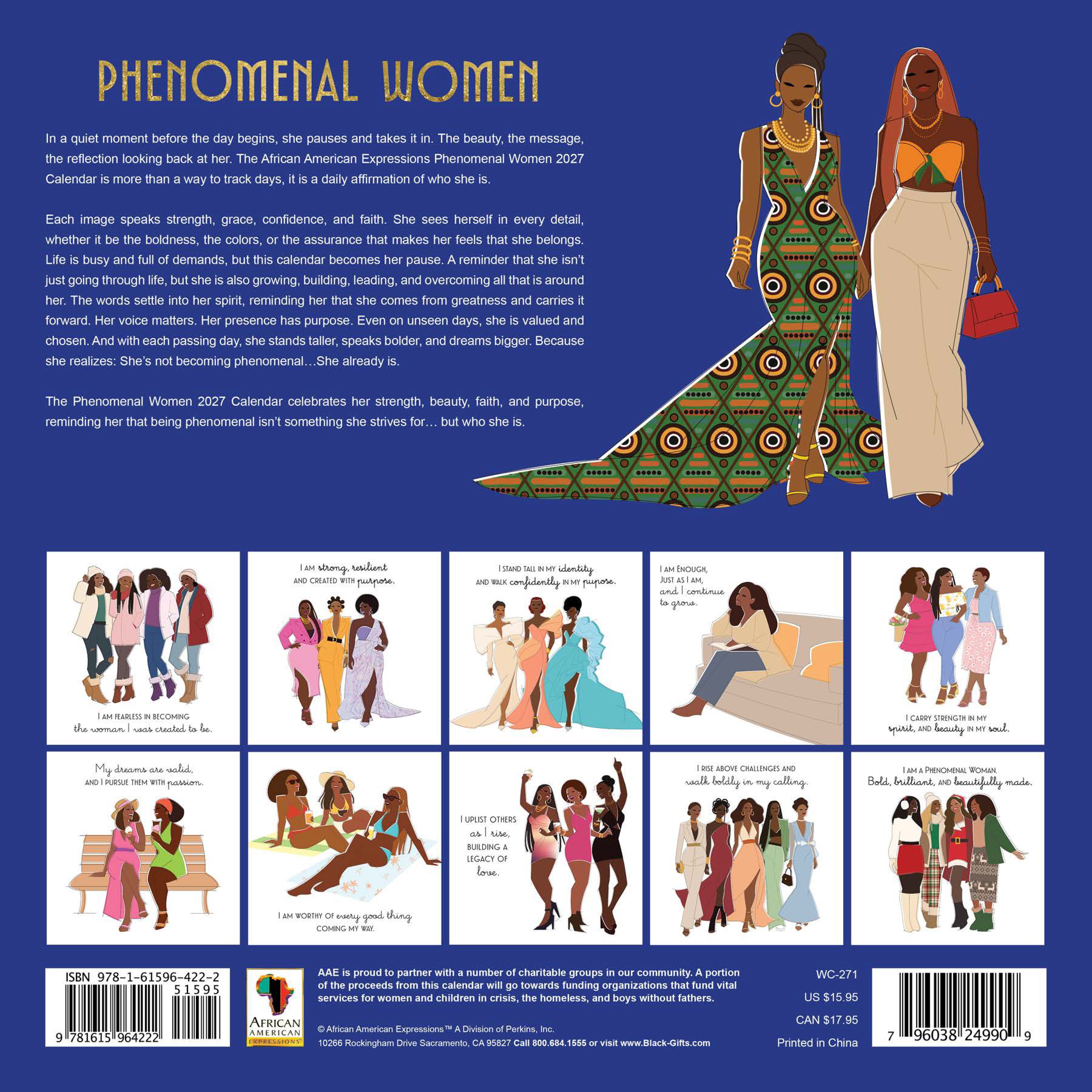 2027 Phenomenal Women Wall Calendar - FashionMojos.com FashionMojos.com