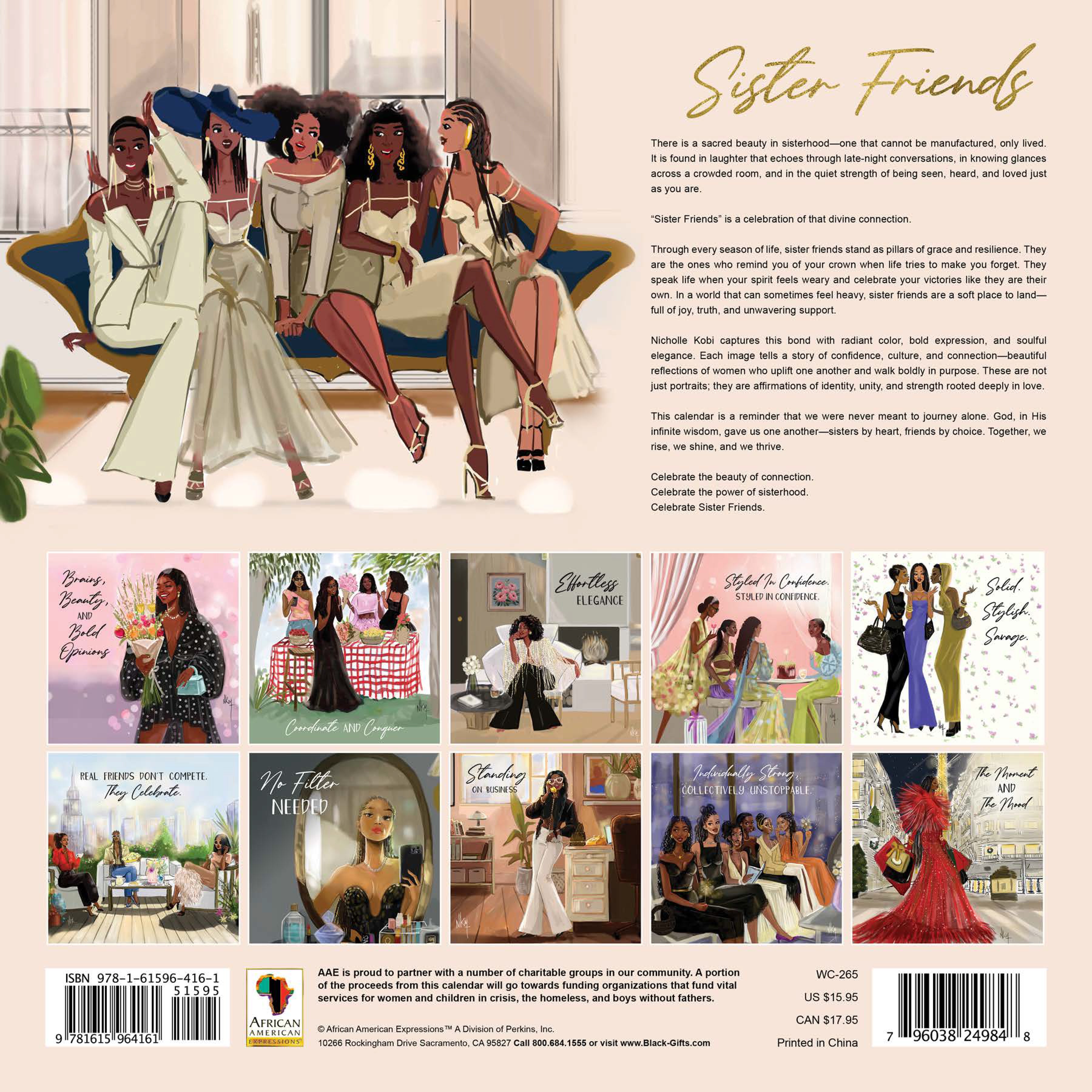 2027 Sister Friends Wall Calendar - FashionMojos.com FashionMojos.com