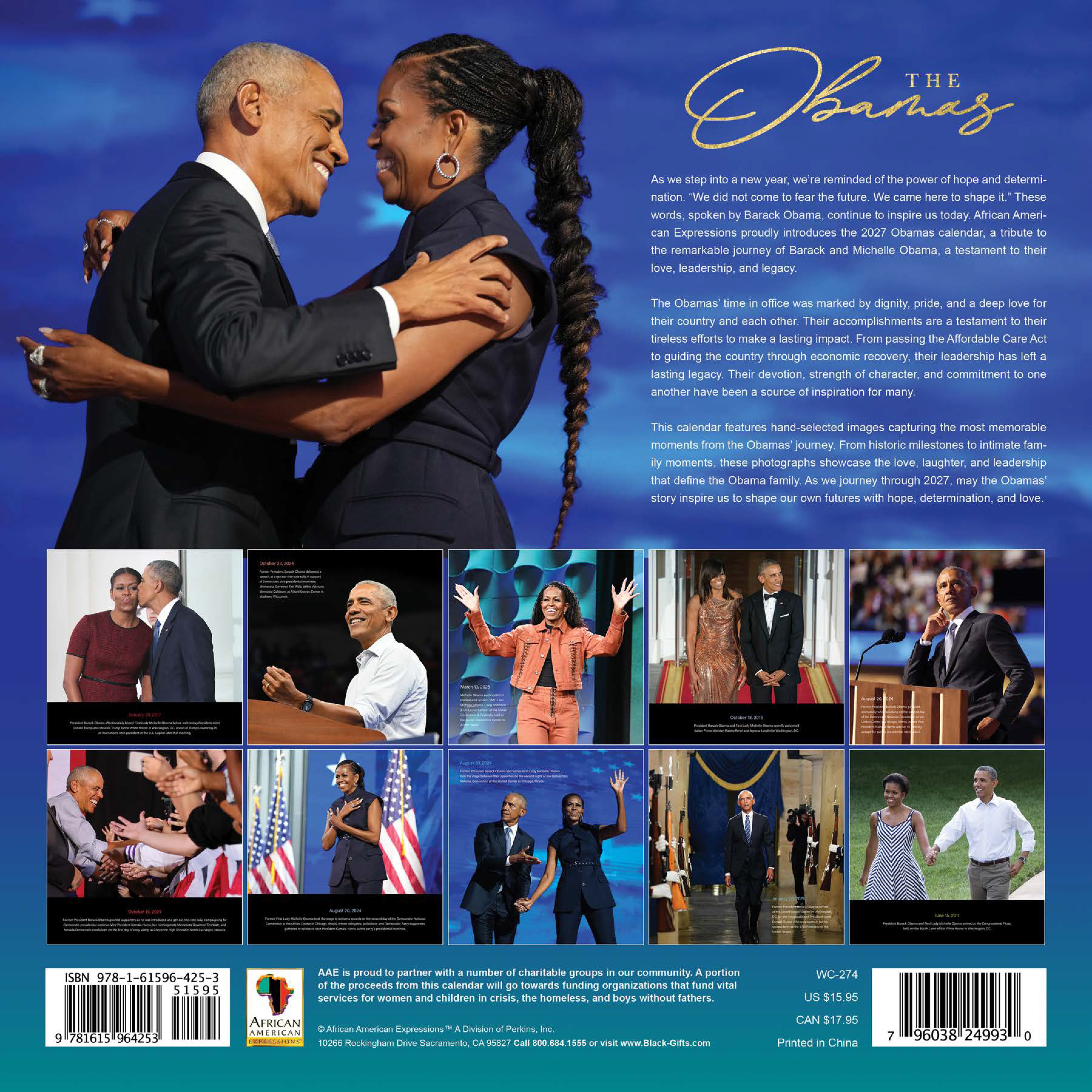 The Obamas 2027 African American Wall Calendar - FashionMojos.com FashionMojos.com