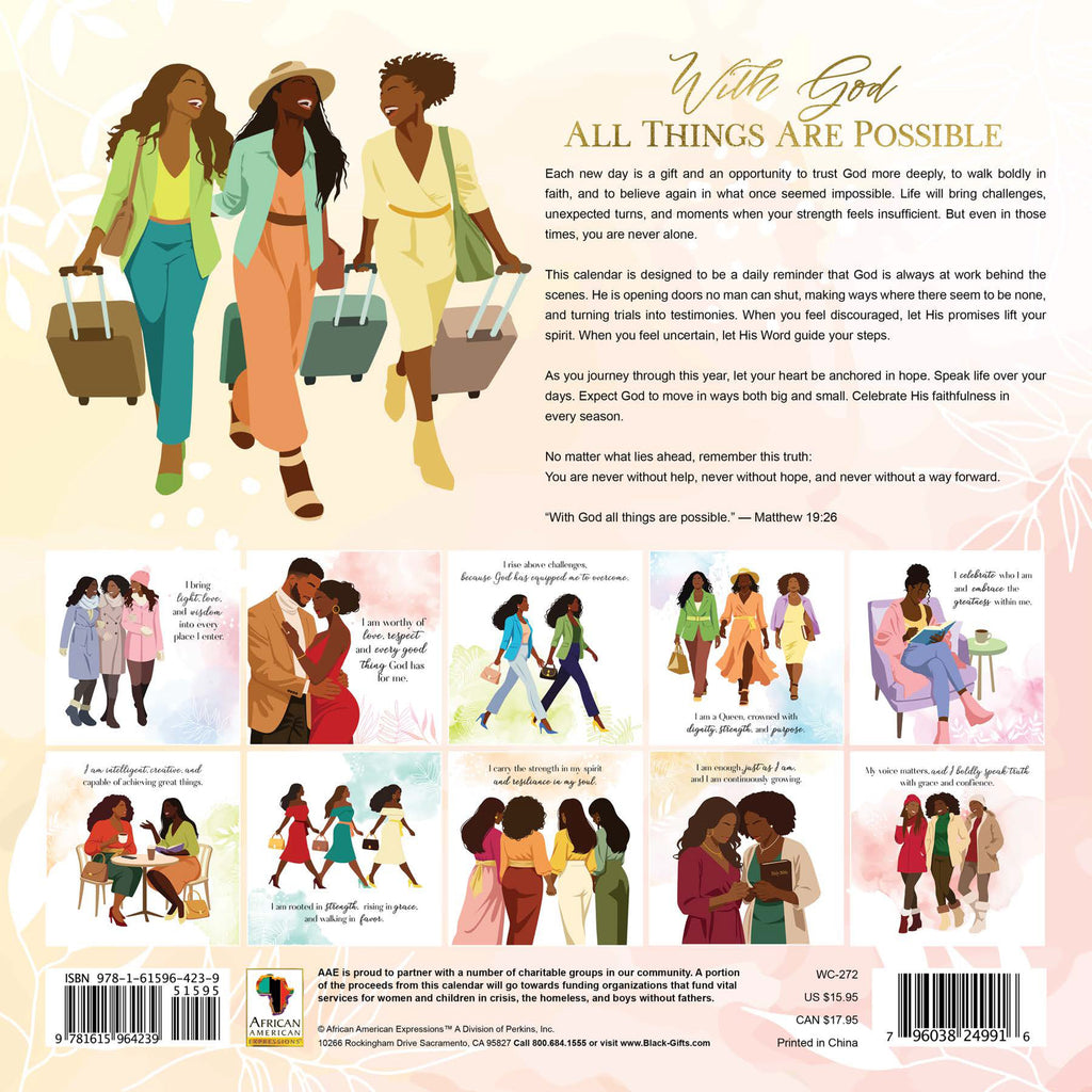 2027 With God all Things are Possible Wall Calendar - FashionMojos.com FashionMojos.com