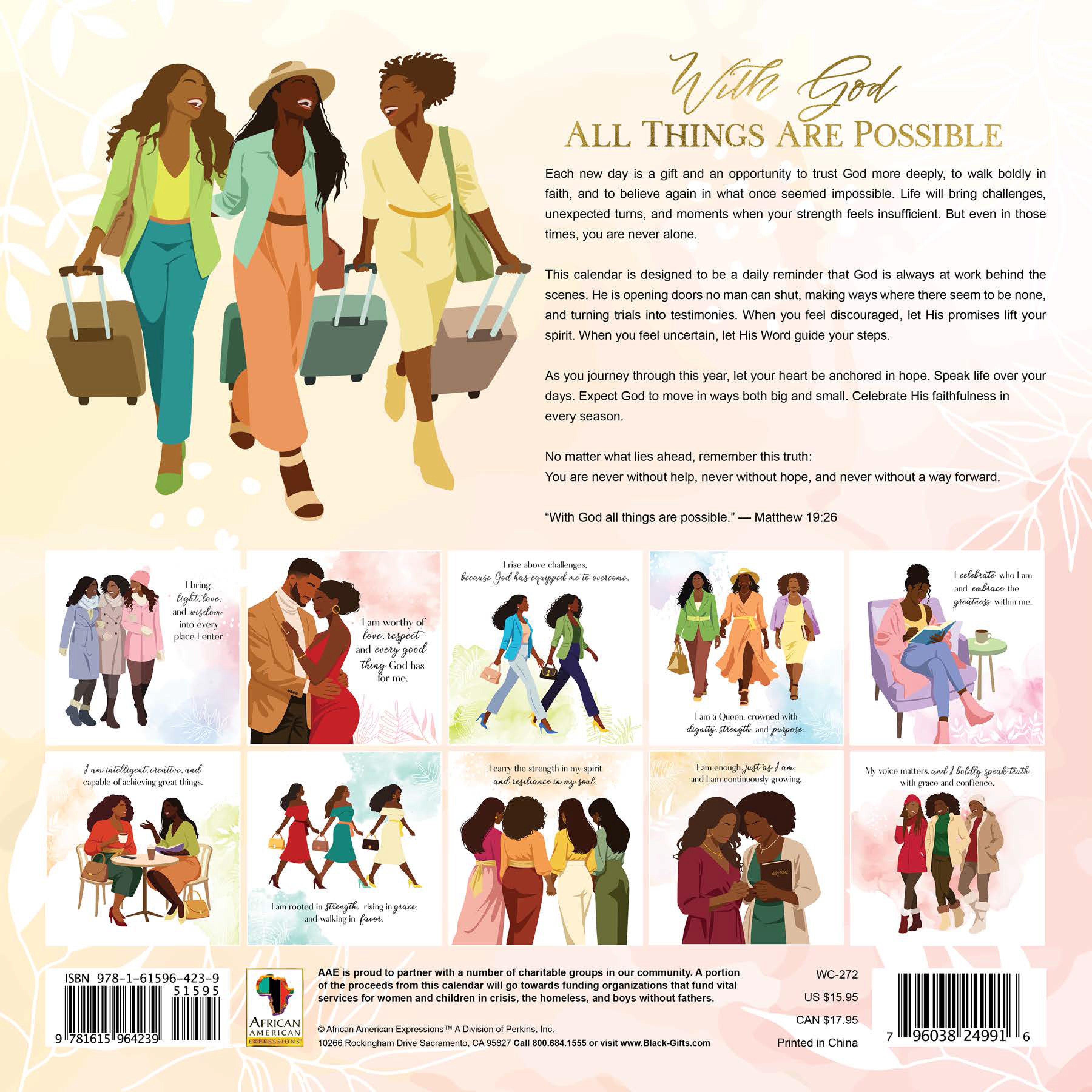 2027 With God all Things are Possible Wall Calendar - FashionMojos.com FashionMojos.com