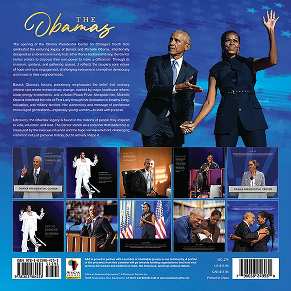 The Obamas 2027 African American Wall Calendar - FashionMojos.com FashionMojos.com