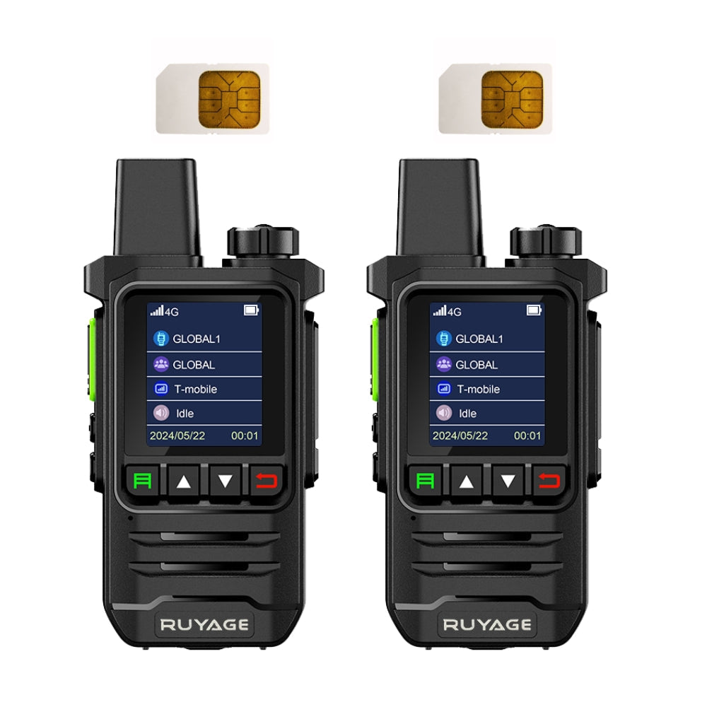 Ruyage X20 Nationwide Lte Two Way Radios Lifetime Free Unlimited Range Rechargeable Global 4g Poc,Portable Walkie Talkies Long Range for Adults Family Road Trip Truck Fleet 2 Pack Ruyage Radio