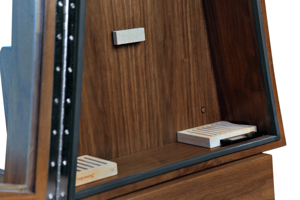 ClimaStand Triangle Humidor with Base - Walnut Acoustic Remedy Cases