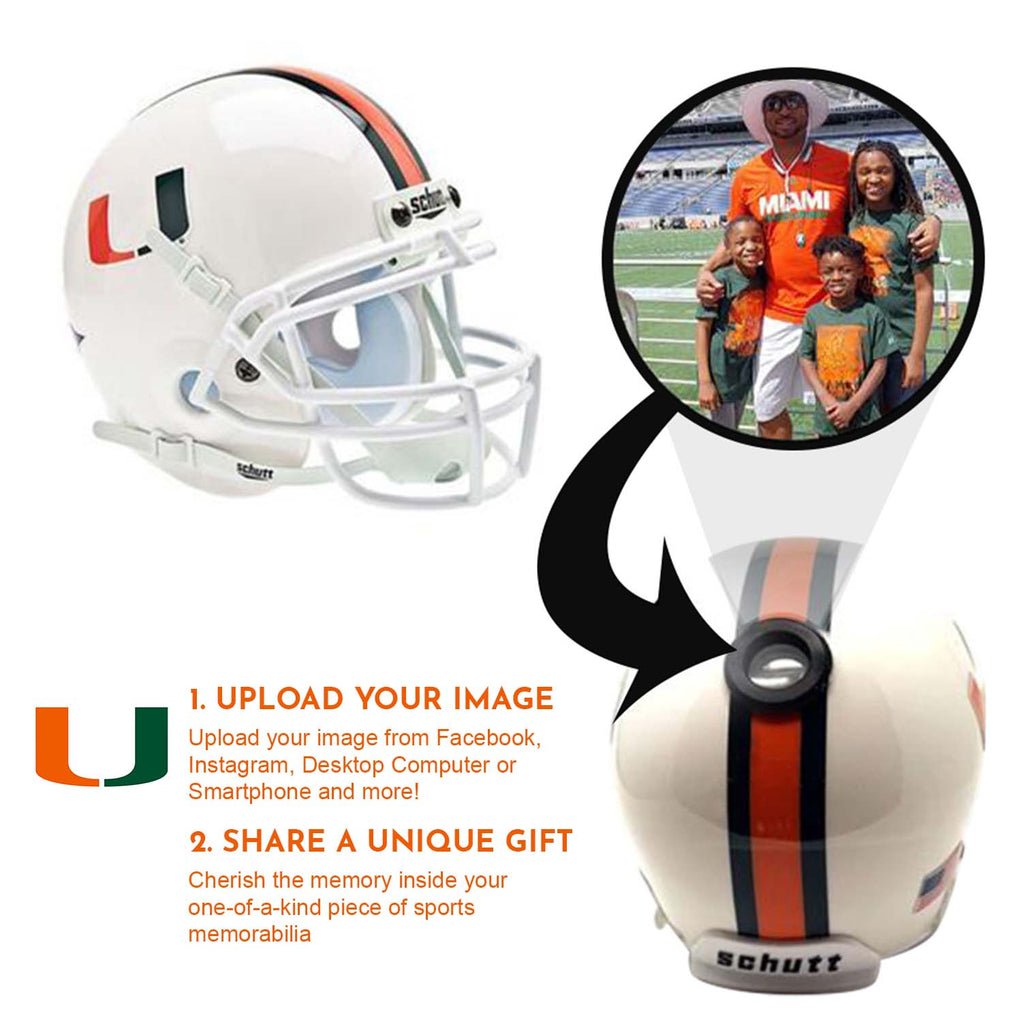 Miami Hurricanes College Football Collectible Mini Helmet - Picture Inside Fanz Collectibles