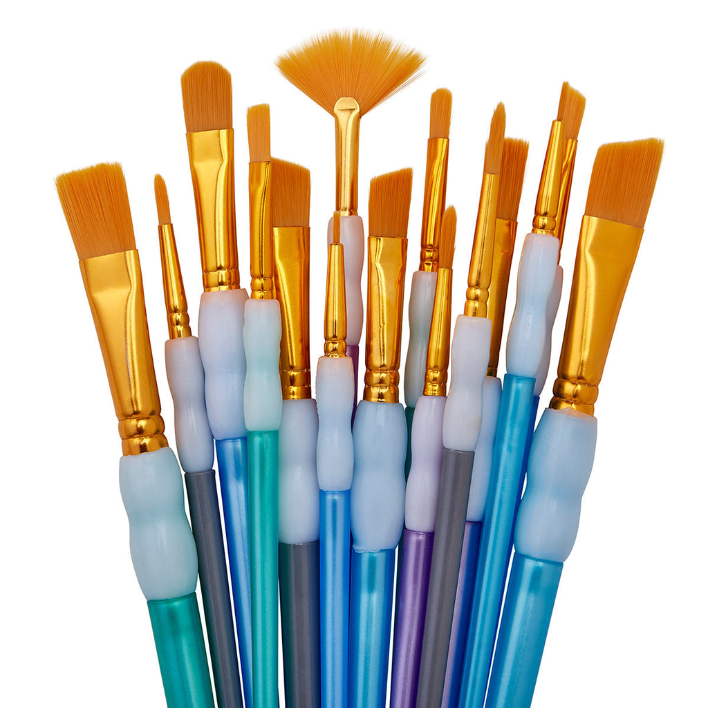 Studio Golden Nylon Brush Set - 15 Pieces KINGART