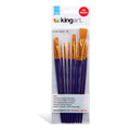 Studio Mixed Media Gold Nylon Brush Set – 10 pc KINGART