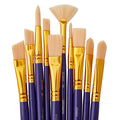 Studio Mixed Media White Bristle Brush Set - 10 pc KINGART