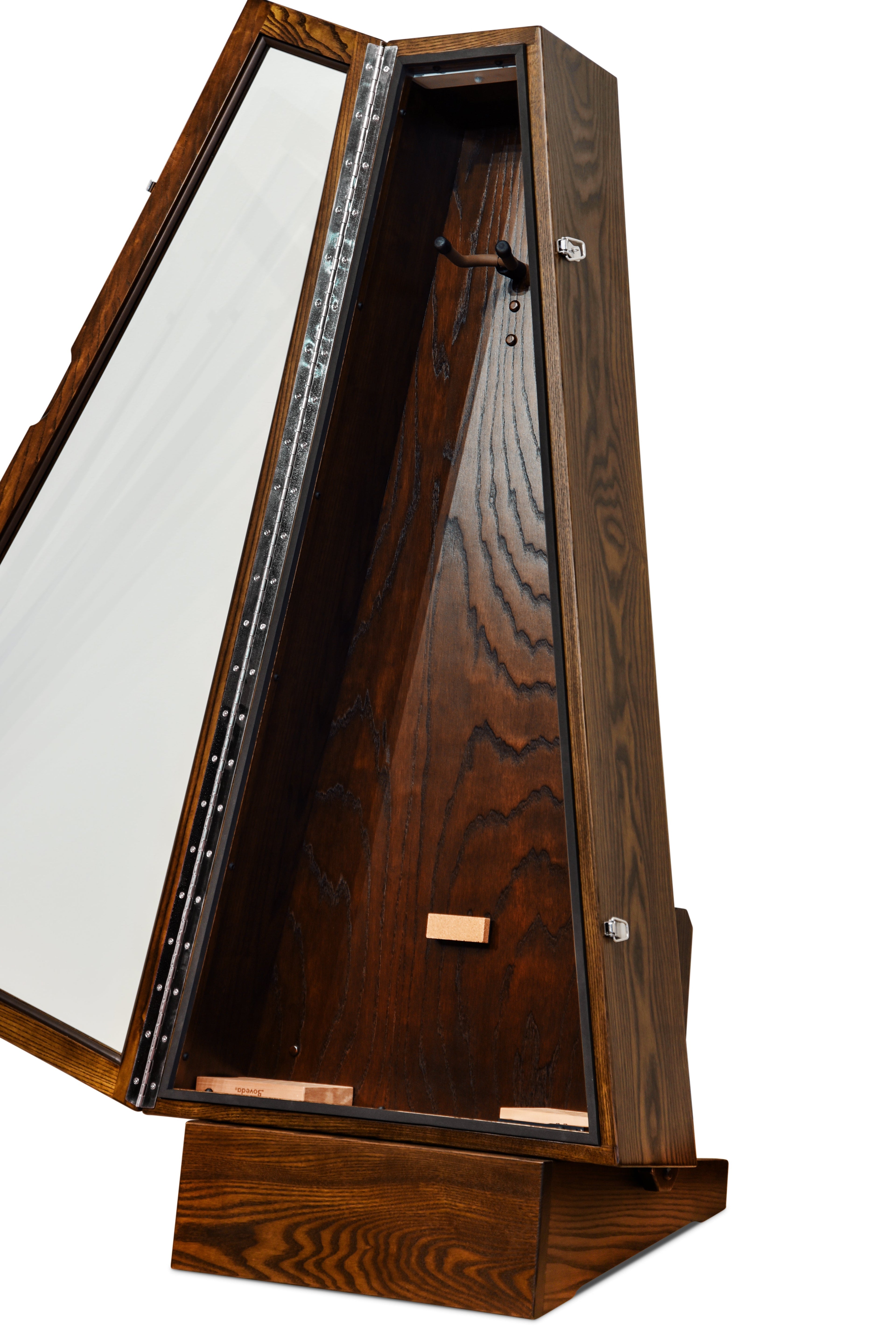 ClimaStand Triangle Humidor with Base - Northern White Ash with Rich Tobacco Stain Acoustic Remedy Cases