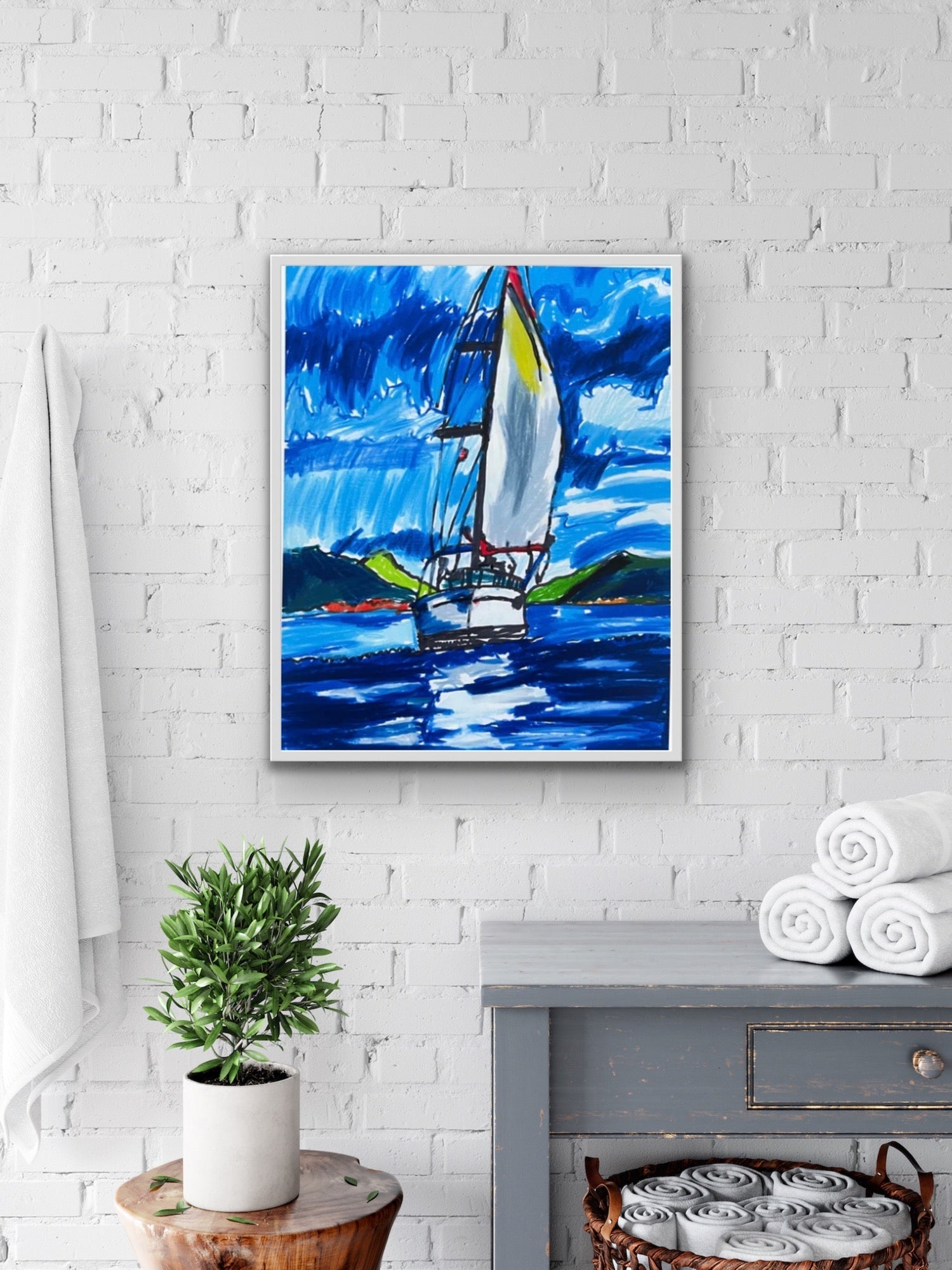 Sailing boat - Art Prints Vichy's Art