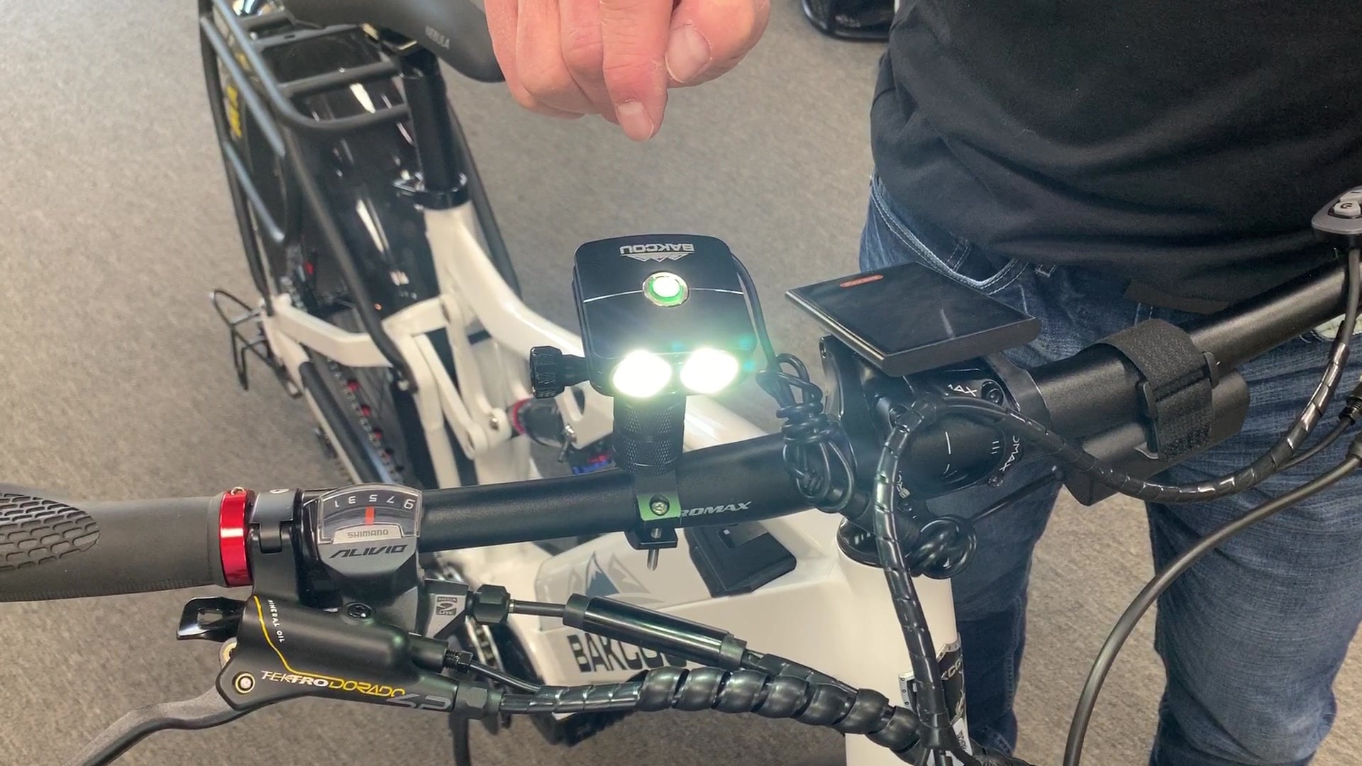 2200 Lumen GoPro Mount Electric Bike Headlight Bakcou