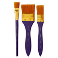 Studio Mixed Media Gold Nylon Brush Set - 3 pc KINGART