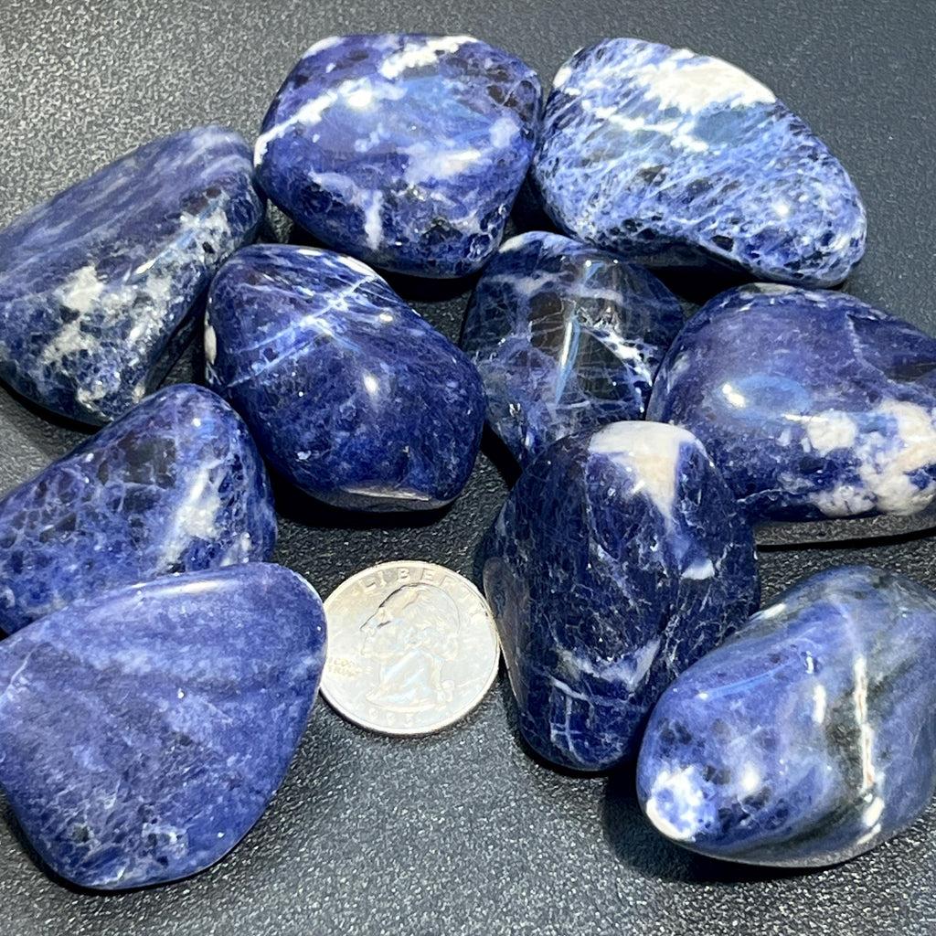 Large Blue Sodalite Tumbled Stones (By The Piece or Pound) Wholesale Amazing Crystals