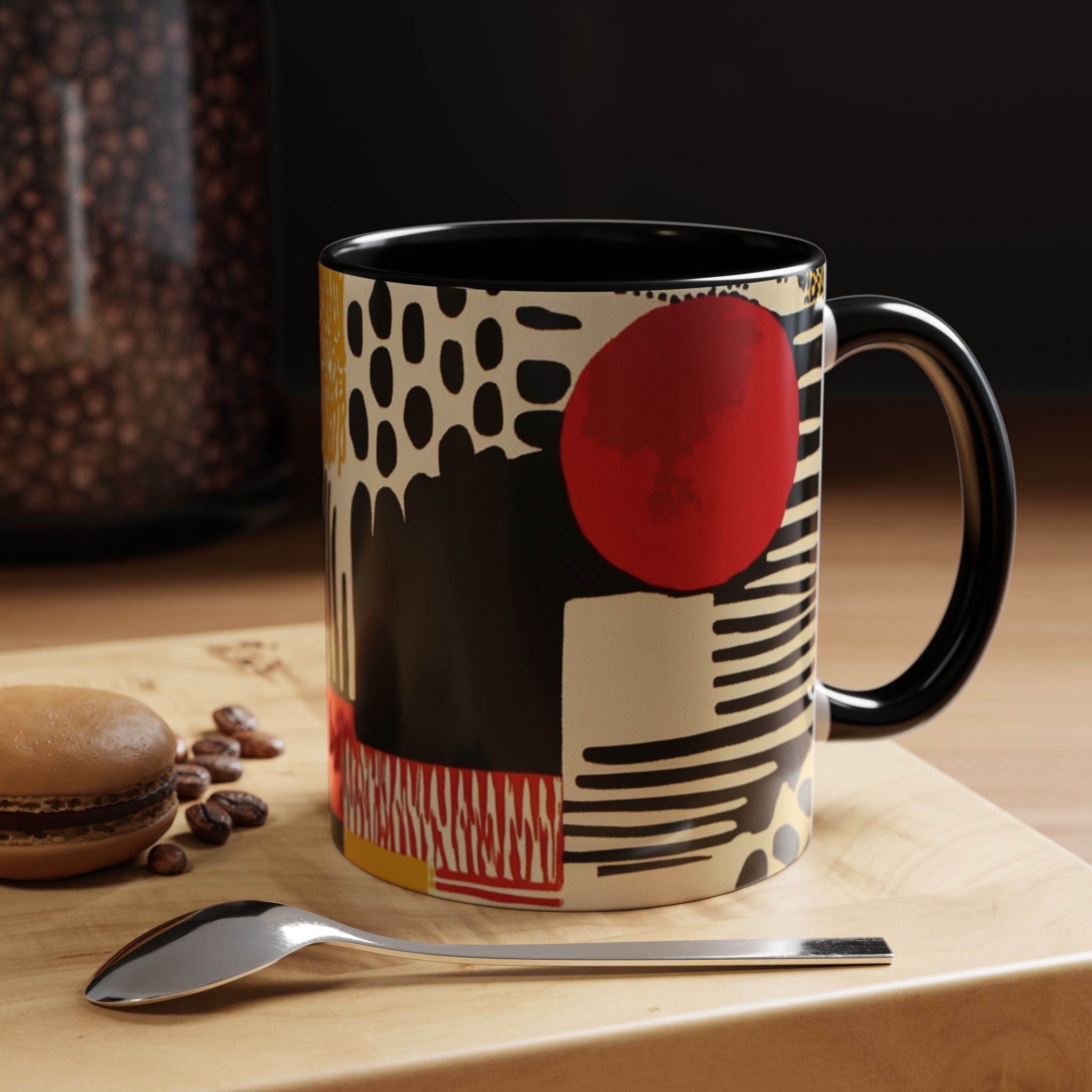 Modernist Textile Pattern Mug - 11oz Black Magic Social Club